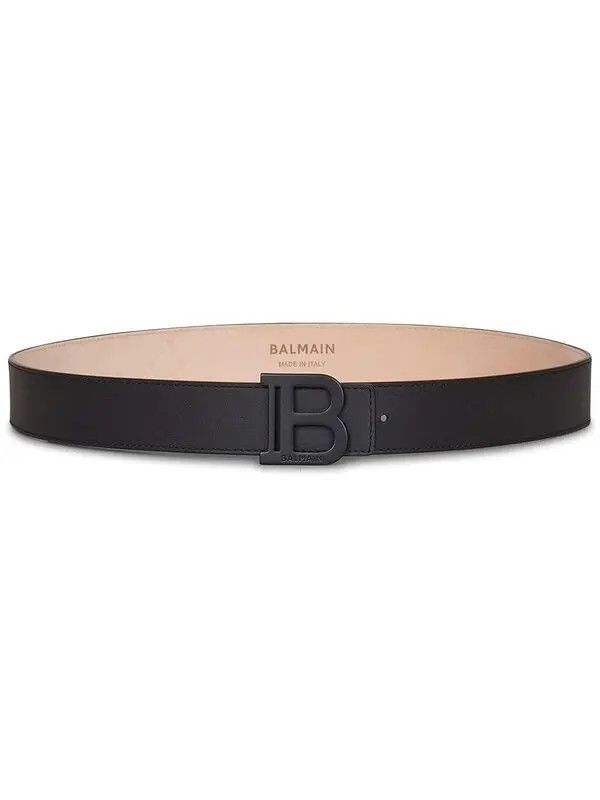 Balmain o1s1wg111225 Size:OS/Logo-Plaque Buckled Belt in Black Size ONE SIZE - 1 Thumbnail