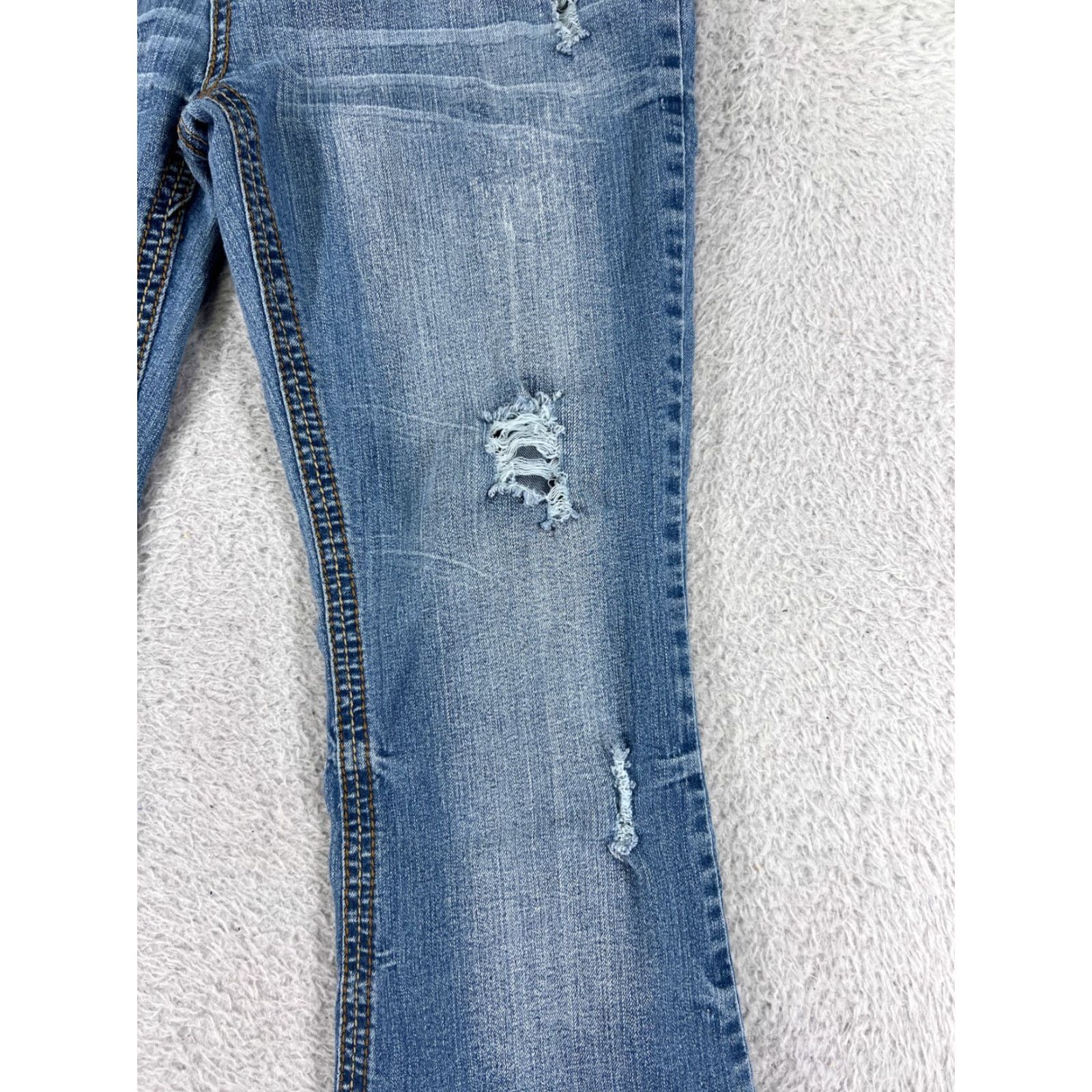 Vintage Maurices Blue Denim Stretch Bootcut Jeans Womens 5 Regular 30 Inseam 5-Pocket Size 27" / US 4 / IT 40 - 6 Thumbnail