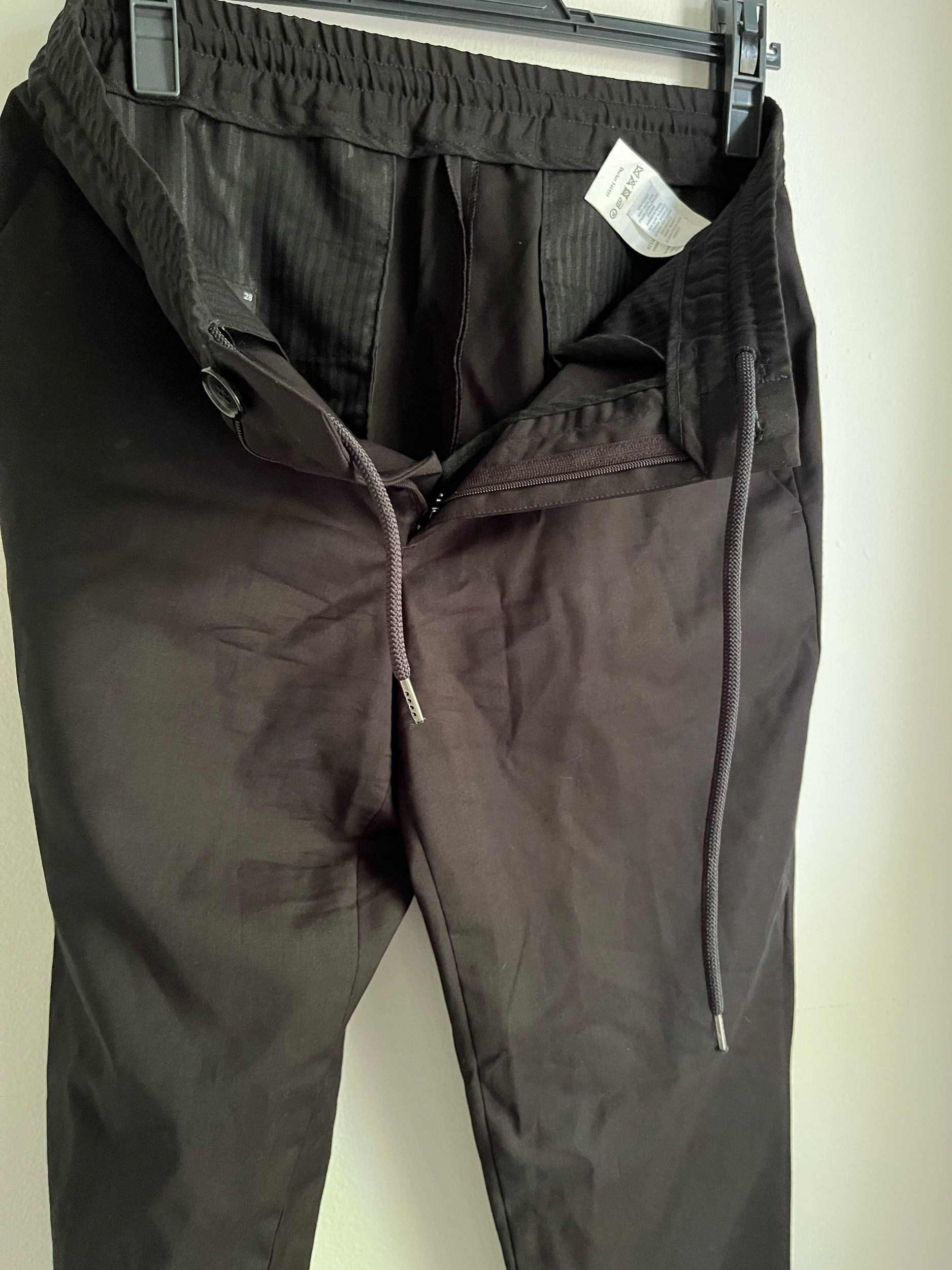Paul Smith PS by Paul Smith Black Wool Drawstring Trousers Size US 28 / EU 44 - 6 Thumbnail
