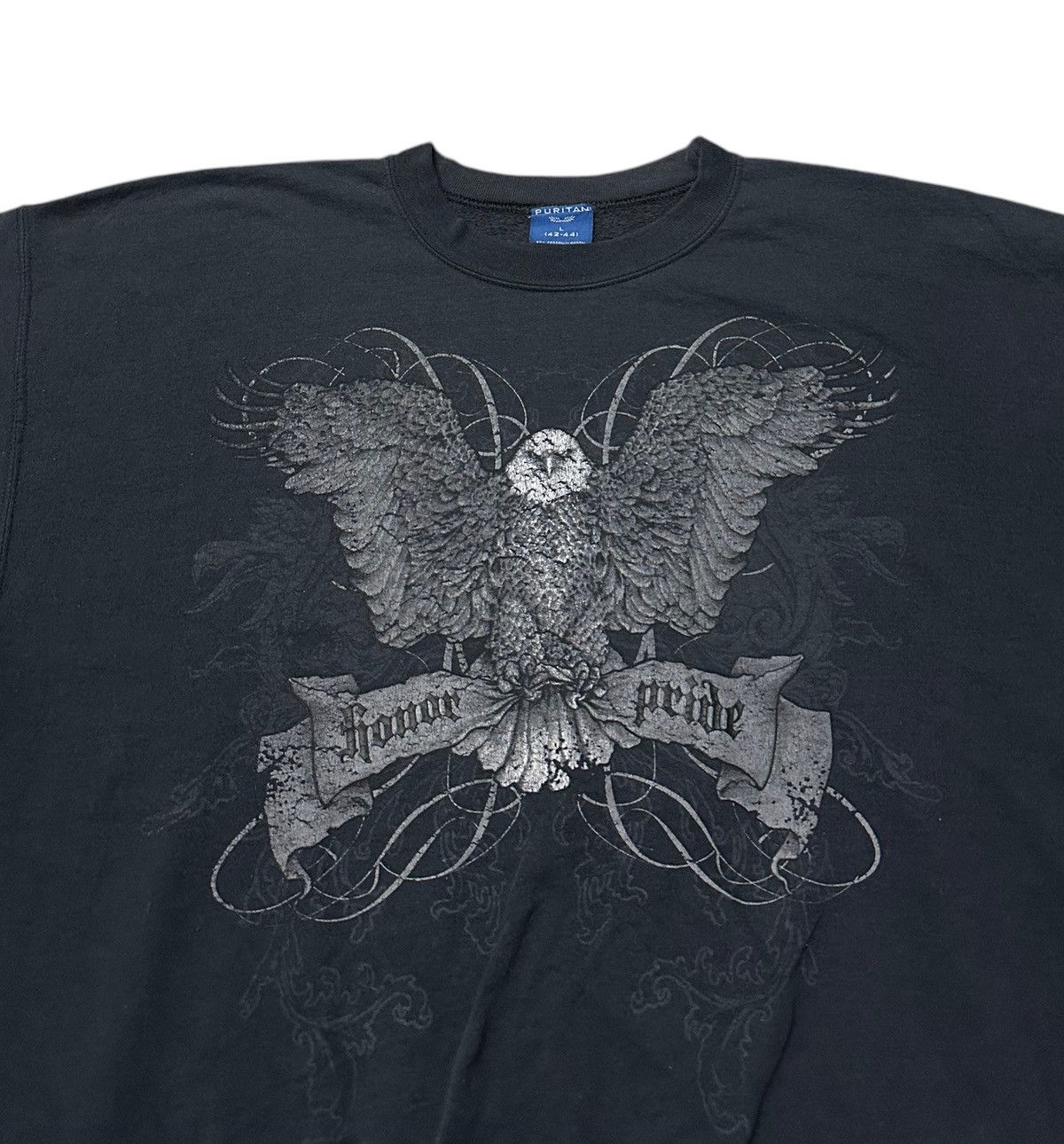 Japanese Brand × Vintage Puritan eagle big printed pullover sweatshirt Size US L / EU 52-54 / 3 - 3 Thumbnail