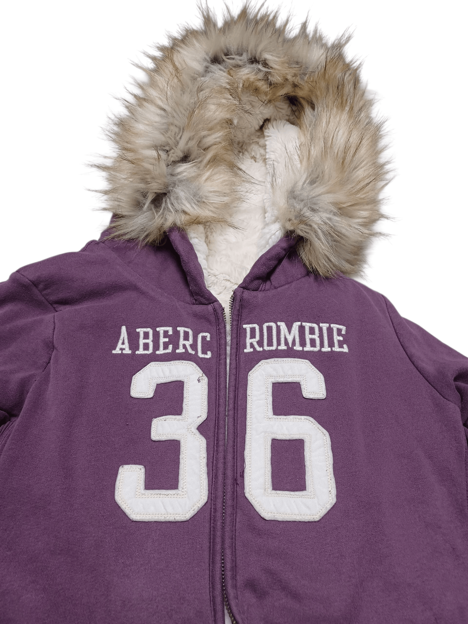 Abercrombie & Fitch ABERCROMBIE FITCH FAUX FUR LADY`S WARM ZIP HOODIE Size S / US 4 / IT 40 - 2 Thumbnail