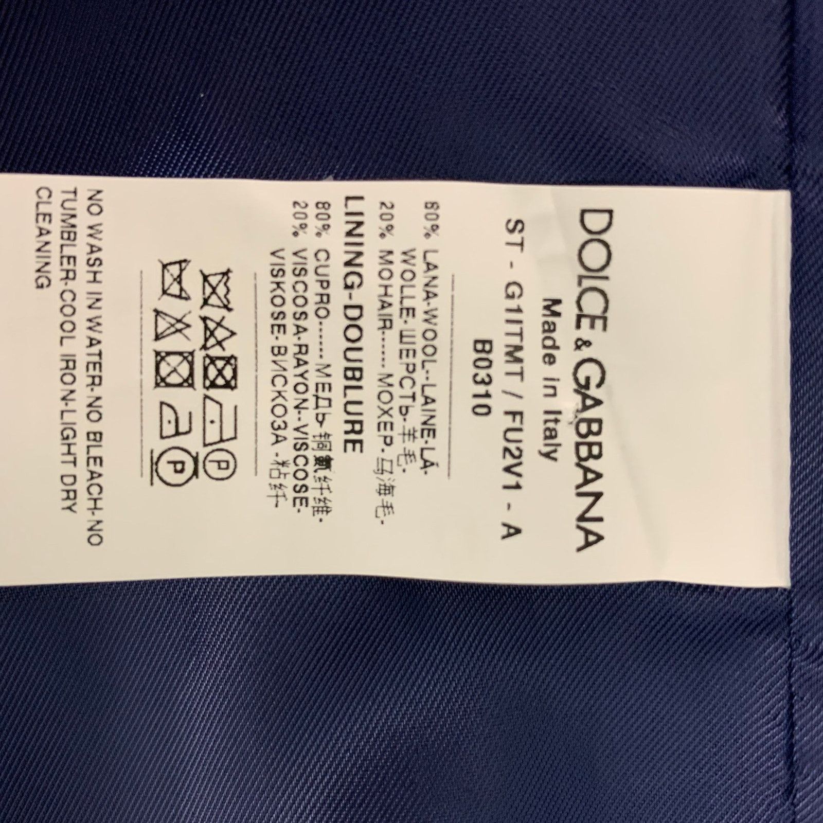 Dolce & Gabbana Size 46 Blue Solid Wool & Mohair Buttoned Vest Size 46R - 5 Thumbnail