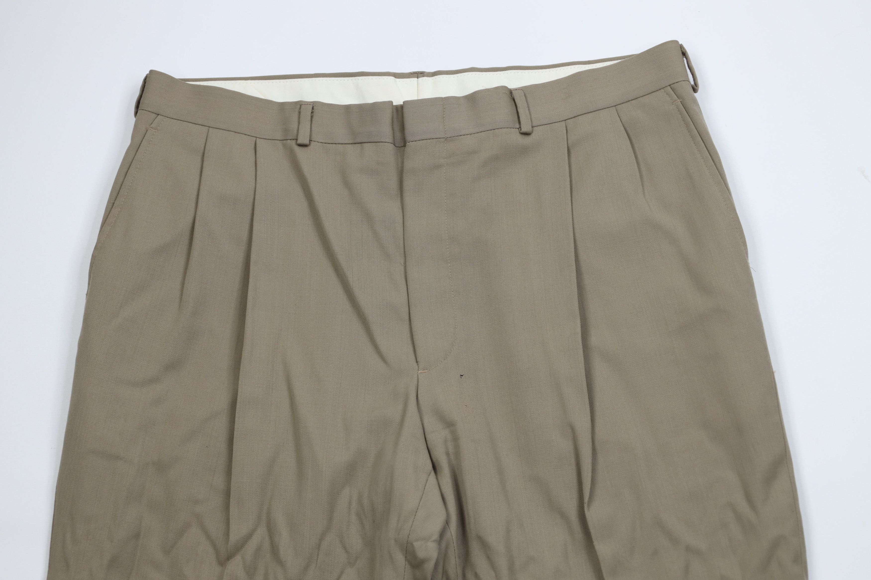 Vintage Vintage 70s Streetwear Wool Knit Wide Leg Chino Pants Size US 38 / EU 54 - 2 Thumbnail