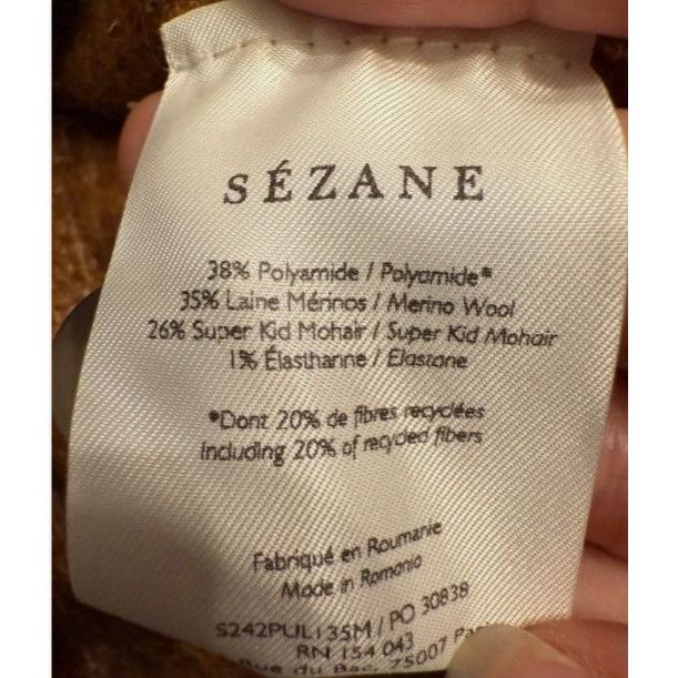 sezane trudy jumper sweater brown szS bust37in