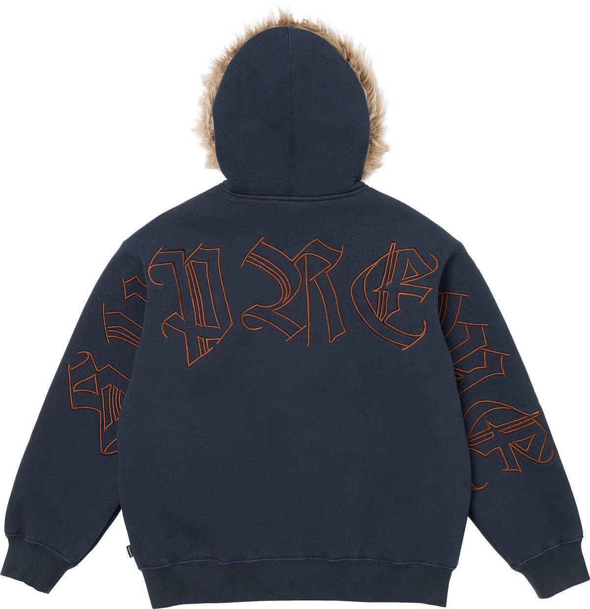 Supreme Supreme Faux Fur Hoodie Navy FW25 Size US S / EU 44-46 / 1 - 2 Thumbnail