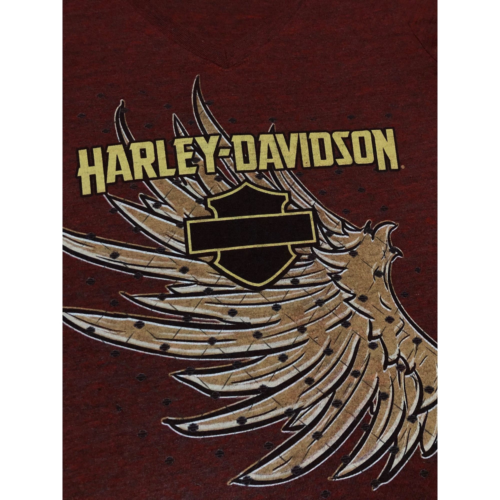 Harley Davidson Harley-Davidson Women Medium Tee Shirt With Wing Graphic Size M / US 6-8 / IT 42-44 - 4 Thumbnail