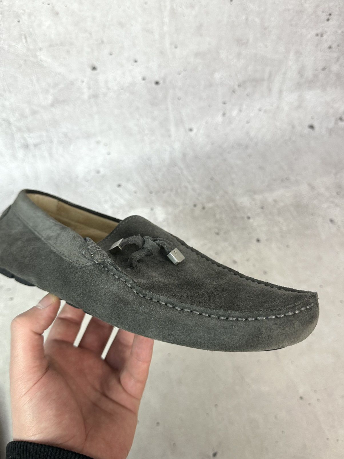 Balmain Balmain Paris Suede Grey Men’s Moccasin Shoes Size US 11 / EU 44 - 15 Thumbnail