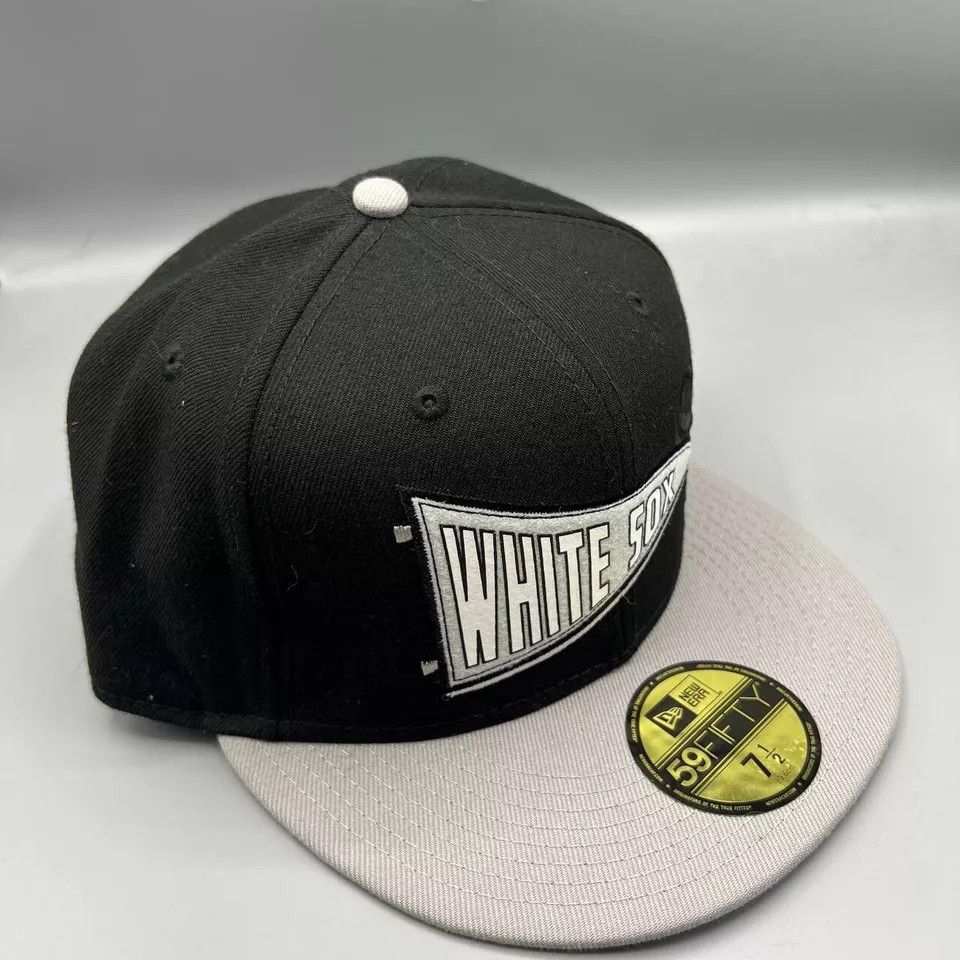 New Era Chicago White Sox Hat Men 7 1/2 59Fifty New Era Fitted Cap Size ONE SIZE - 3 Thumbnail