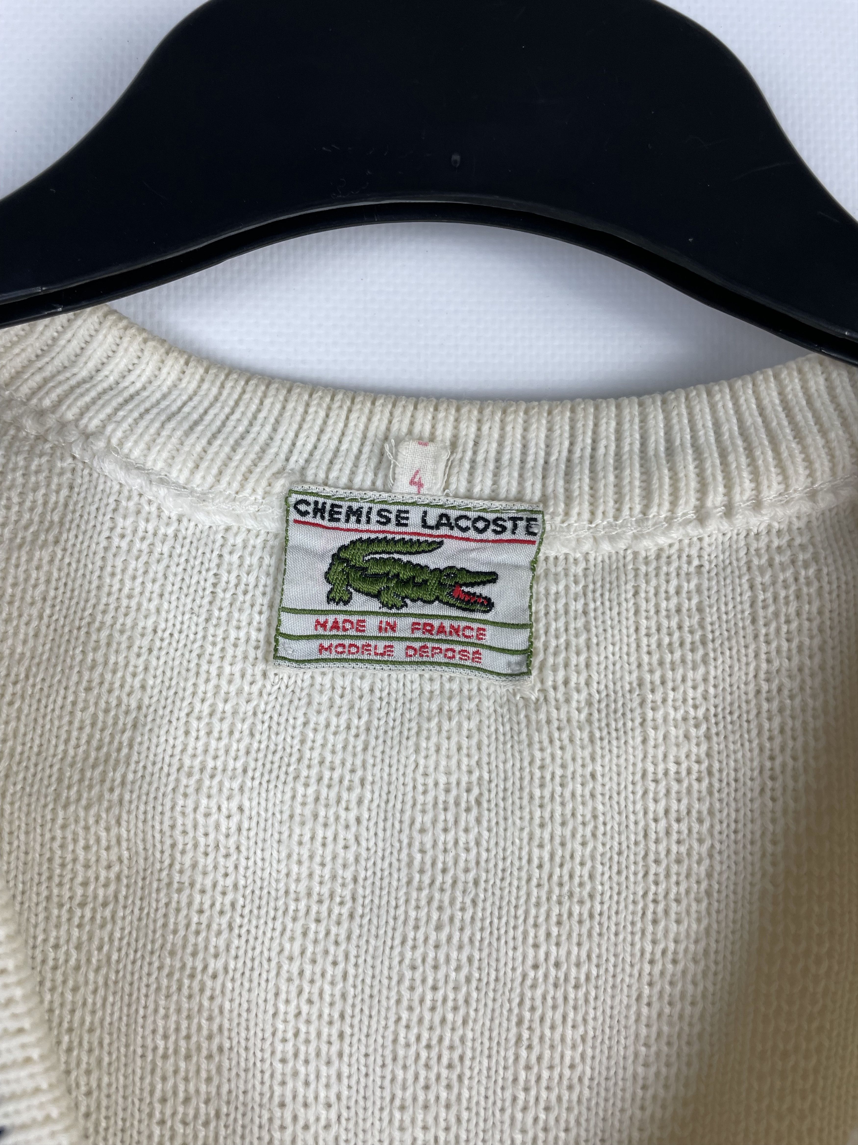 Lacoste Vintage Lacoste vest knit 90s Size US XL / EU 56 / 4 - 5 Thumbnail