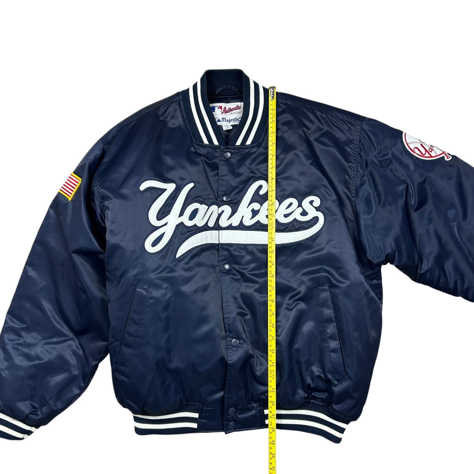 MLB VTG 90s NEW YORK YANKEES MAJESTIC AUTHENTIC SATIN JACKET Size US XL / EU 56 / 4 - 9 Thumbnail