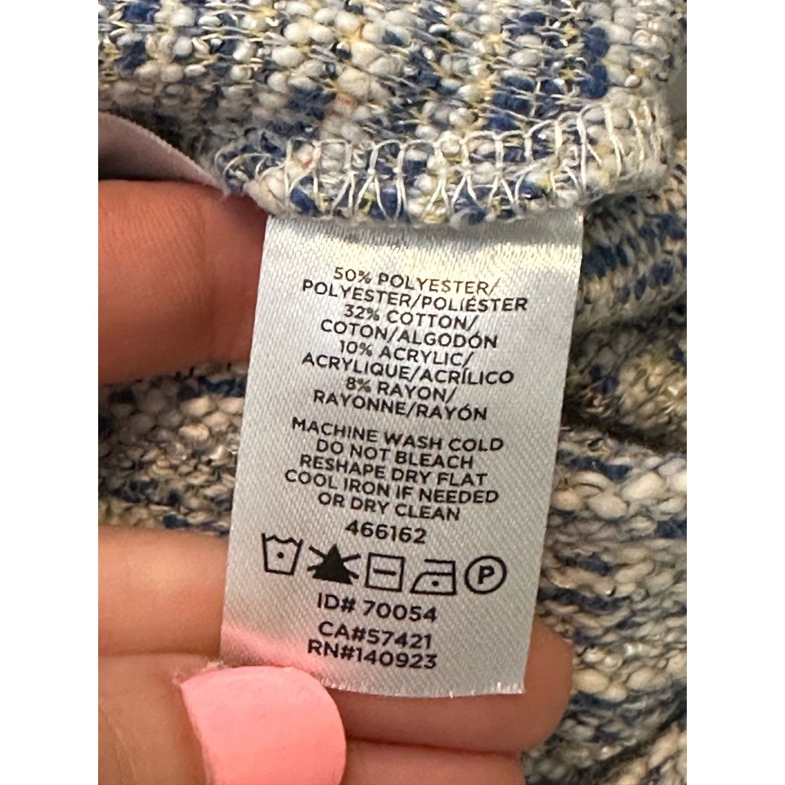 Loft Loft blue tweed lined A line mini pull on skirt size XS Size 27" / US 4 / IT 40 - 7 Thumbnail