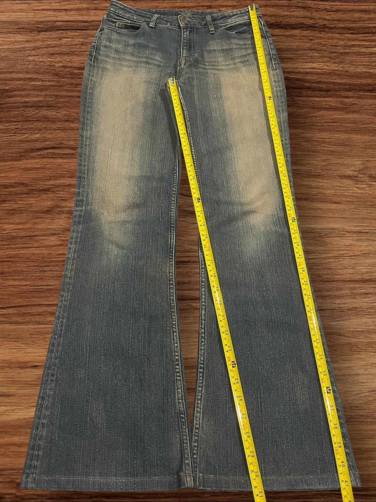 Hysteric Glamour Vintage Y2K Grunge Sweet Camel Rusty Mud Washed Flare Jeans Size US 29 - 11 Thumbnail