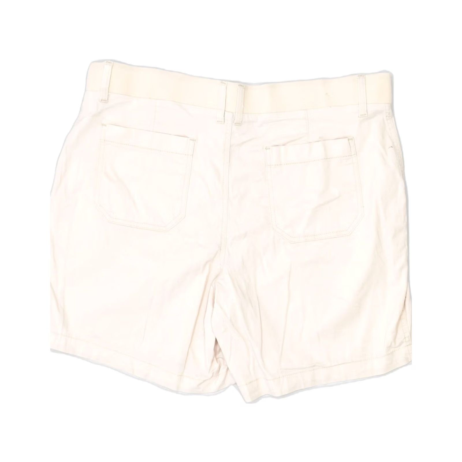 Lee LEE Womens Regular Fit Mid Rise Bermuda Shorts US 18 2XL W40 Beige Cotton Size 40" / US 18 - 2 Thumbnail