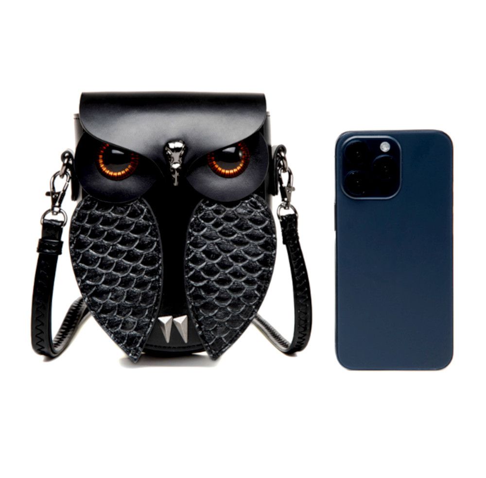 Hysteric Glamour × Japanese Brand × Vintage Vintage Owl Emboss Nocturnal Bird Leather Crossbody Bag Rave Size ONE SIZE - 4 Thumbnail