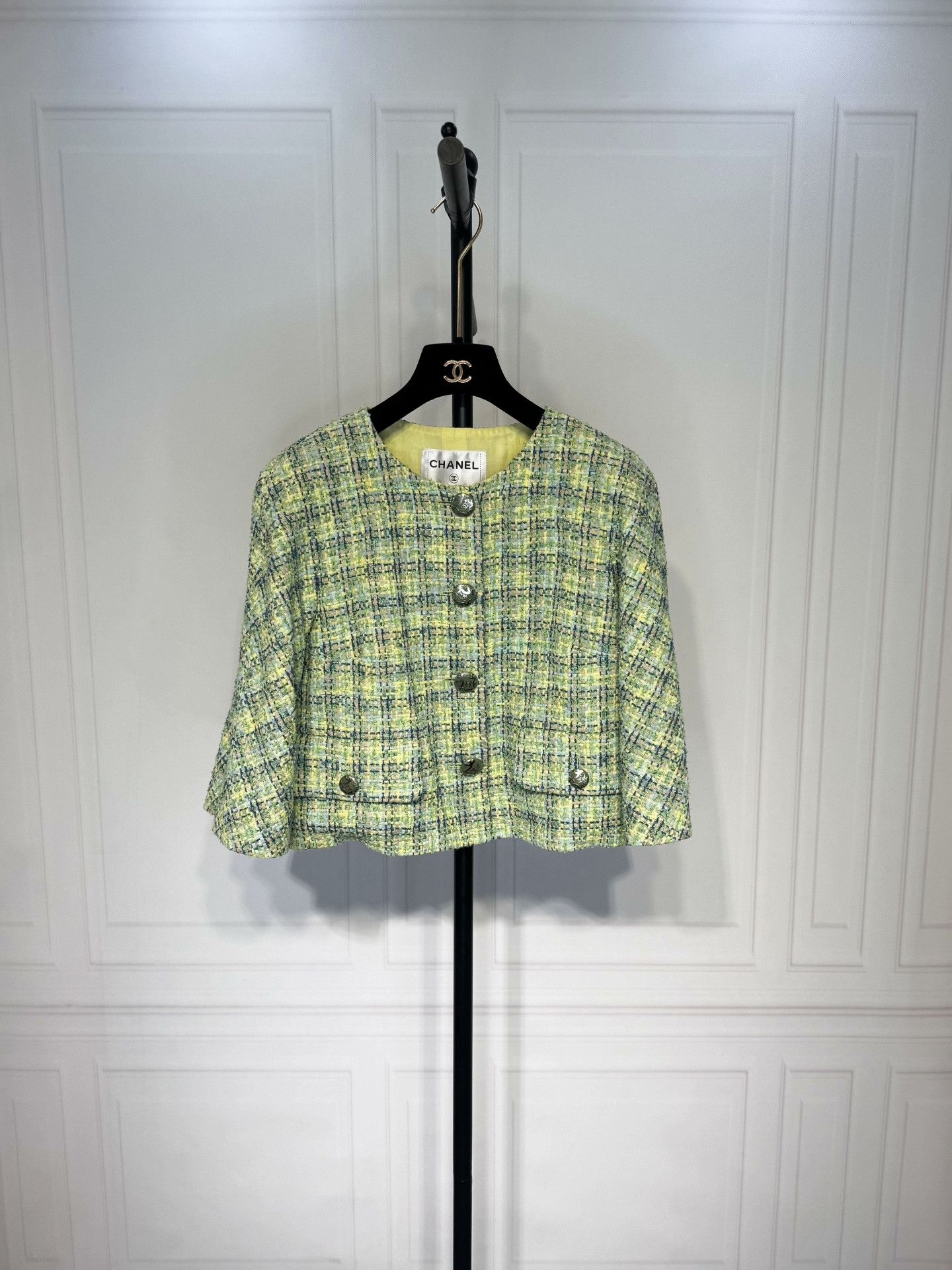 Chanel Chanel Avocado Green Woven Coat Size S / US 4 / IT 40 - 1 Thumbnail