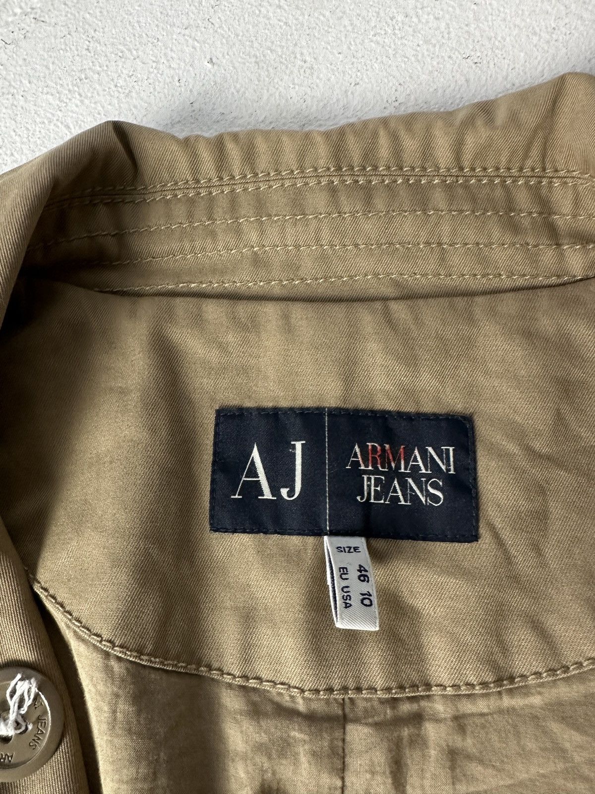 Armani 🚨ARMANI JEANS BEIGE BROWN WOMEN COAT LUXURY OLD MONEY Size L / US 10 / IT 46 - 8 Thumbnail
