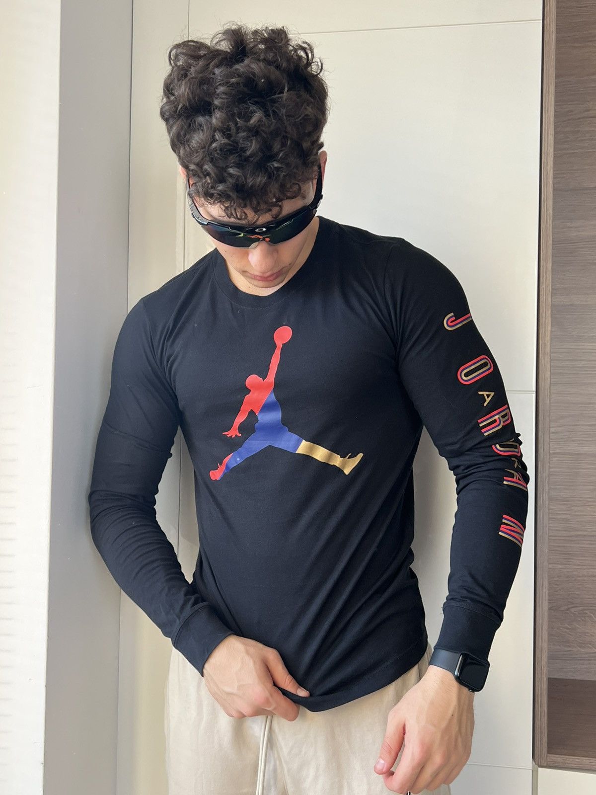 Jordan Brand × Nike ‼️Nike Air Jordan Big Logo Cotton Lite Long Sleeve Tee‼️ Size US S / EU 44-46 / 1 - 4 Thumbnail