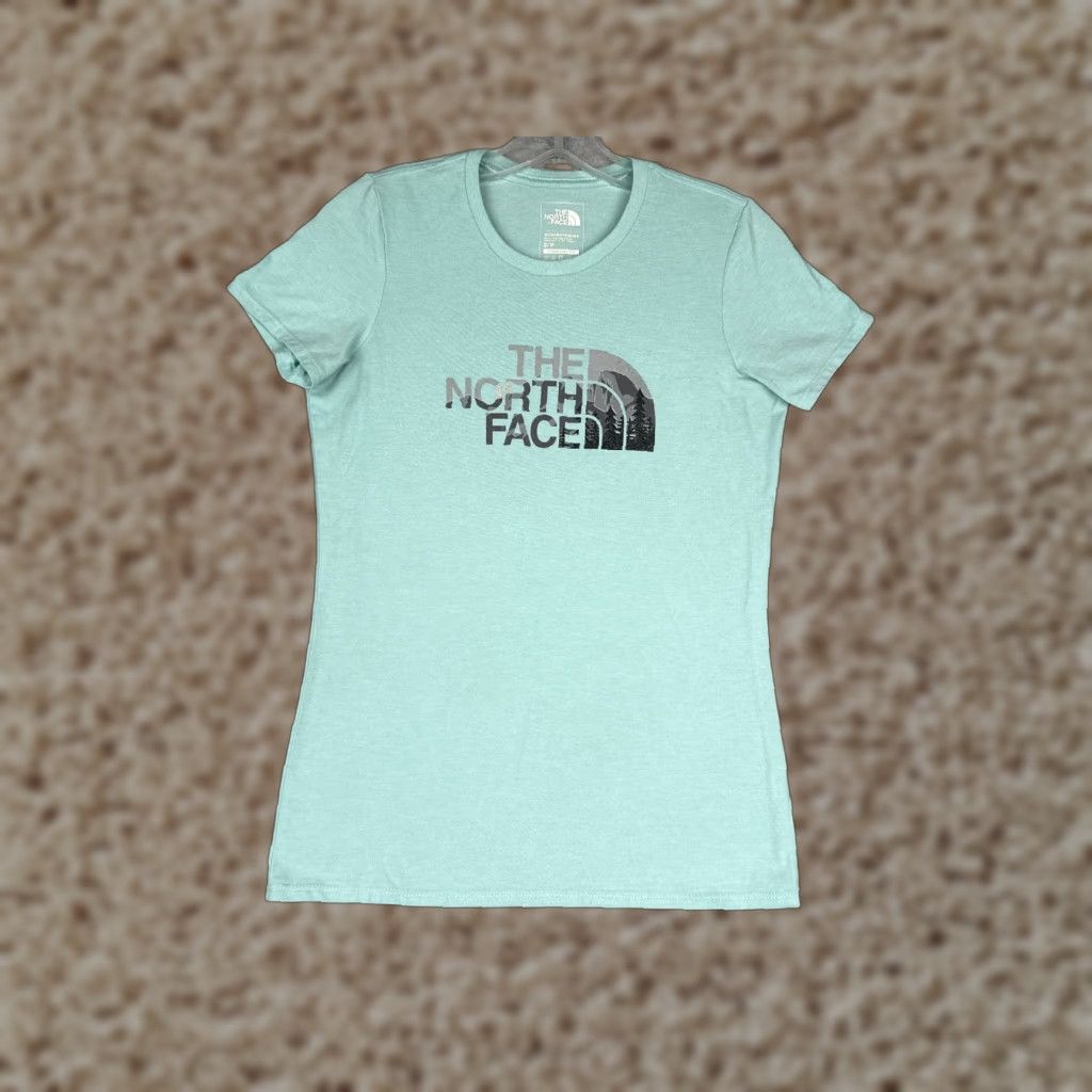 The North Face The North Face Shirt Women S Blue Polyester Cotton Blend Crew Neck T-Shirt Casual Womens 90s Outdoor Classic Style Basic All Seasons Clothing Size S / US 4 / IT 40 - 1 Thumbnail