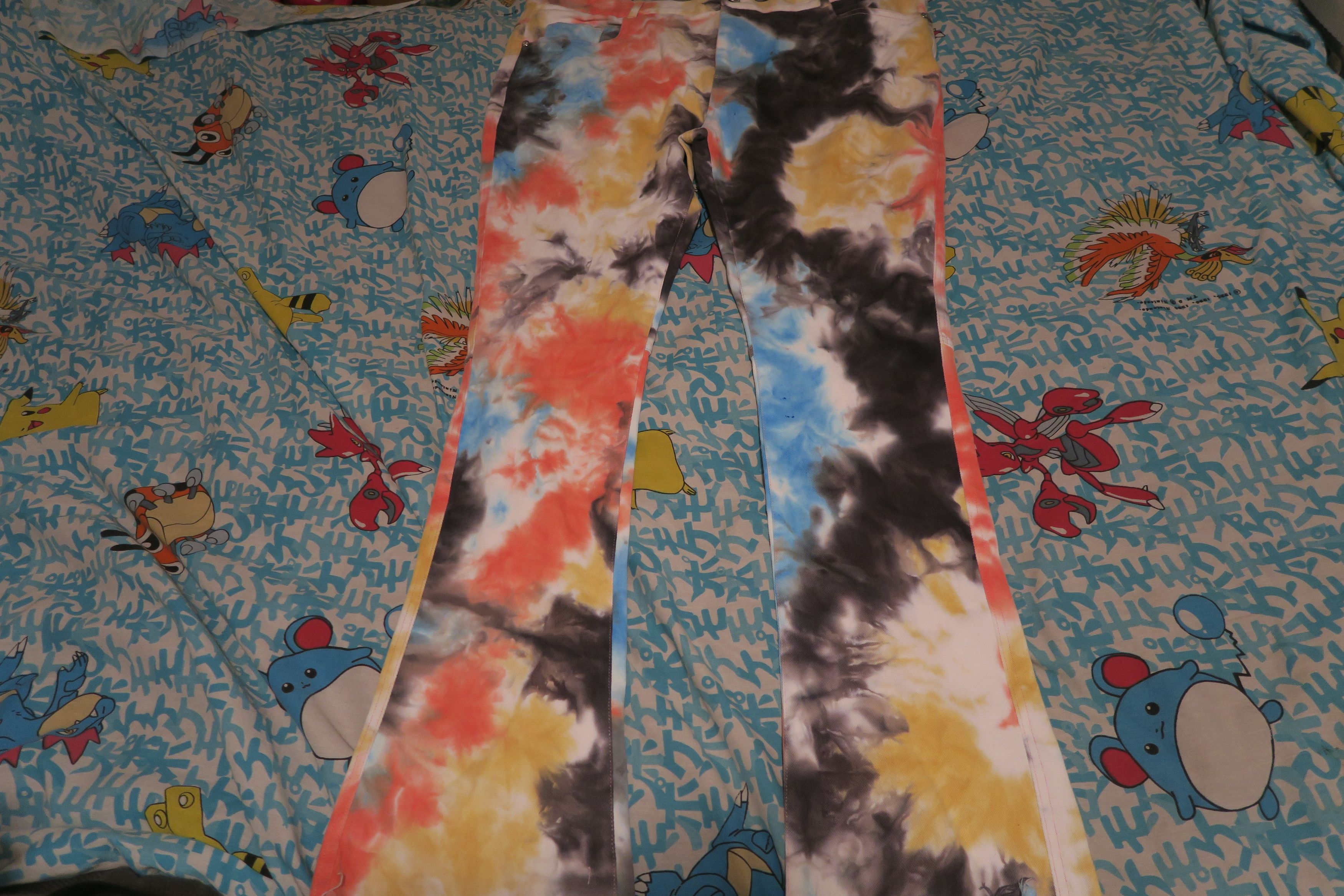 Other Heaven on Earth 1336 Stacked Tie-Dye Jeans 42x35 Size US 42 / EU 58 - 1 Thumbnail