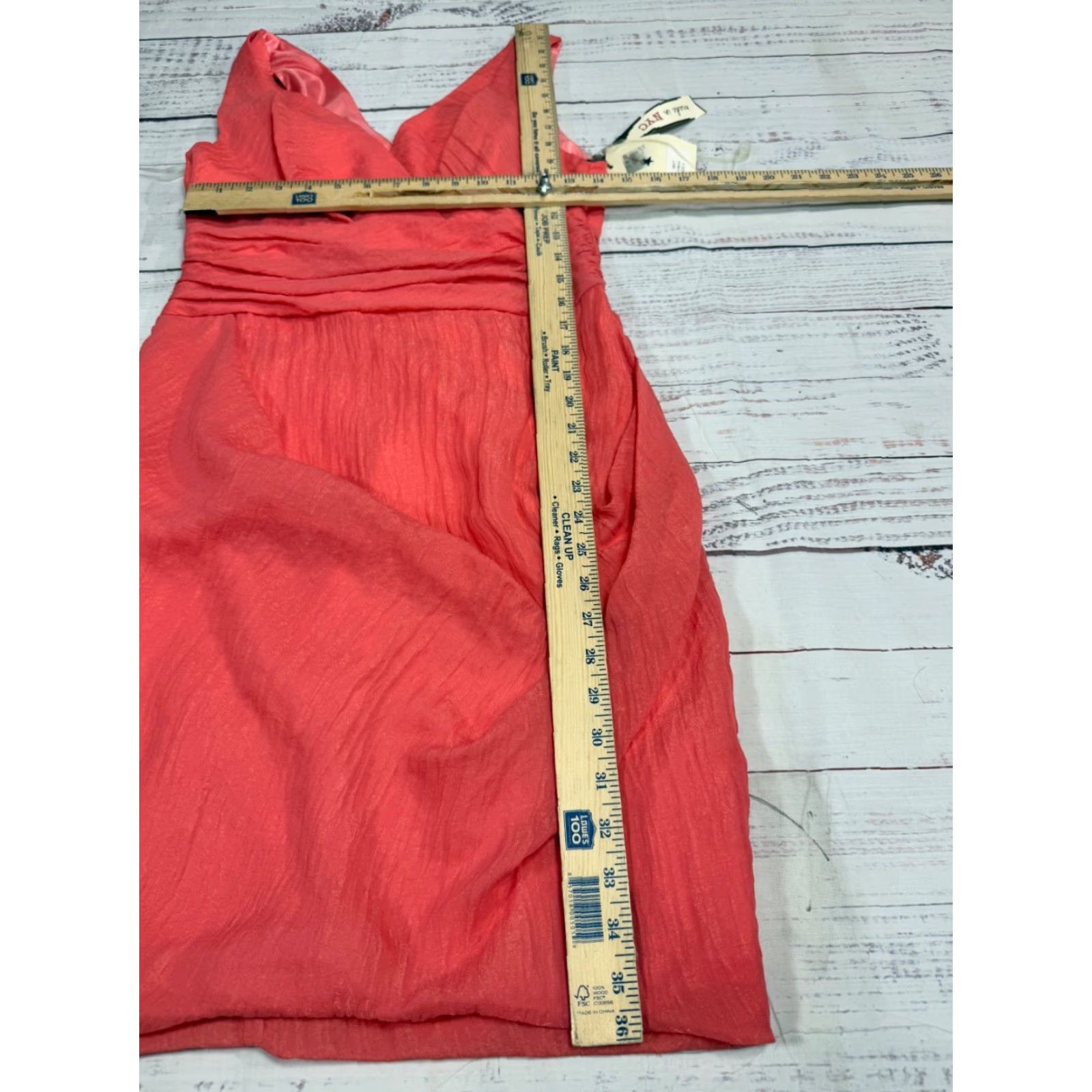 Pinko Yoana Baraschi Womens Dress A-Line Sleeveless V-Neck Knee Length Coral Pink 6 Lined Size M / US 6-8 / IT 42-44 - 2 Thumbnail