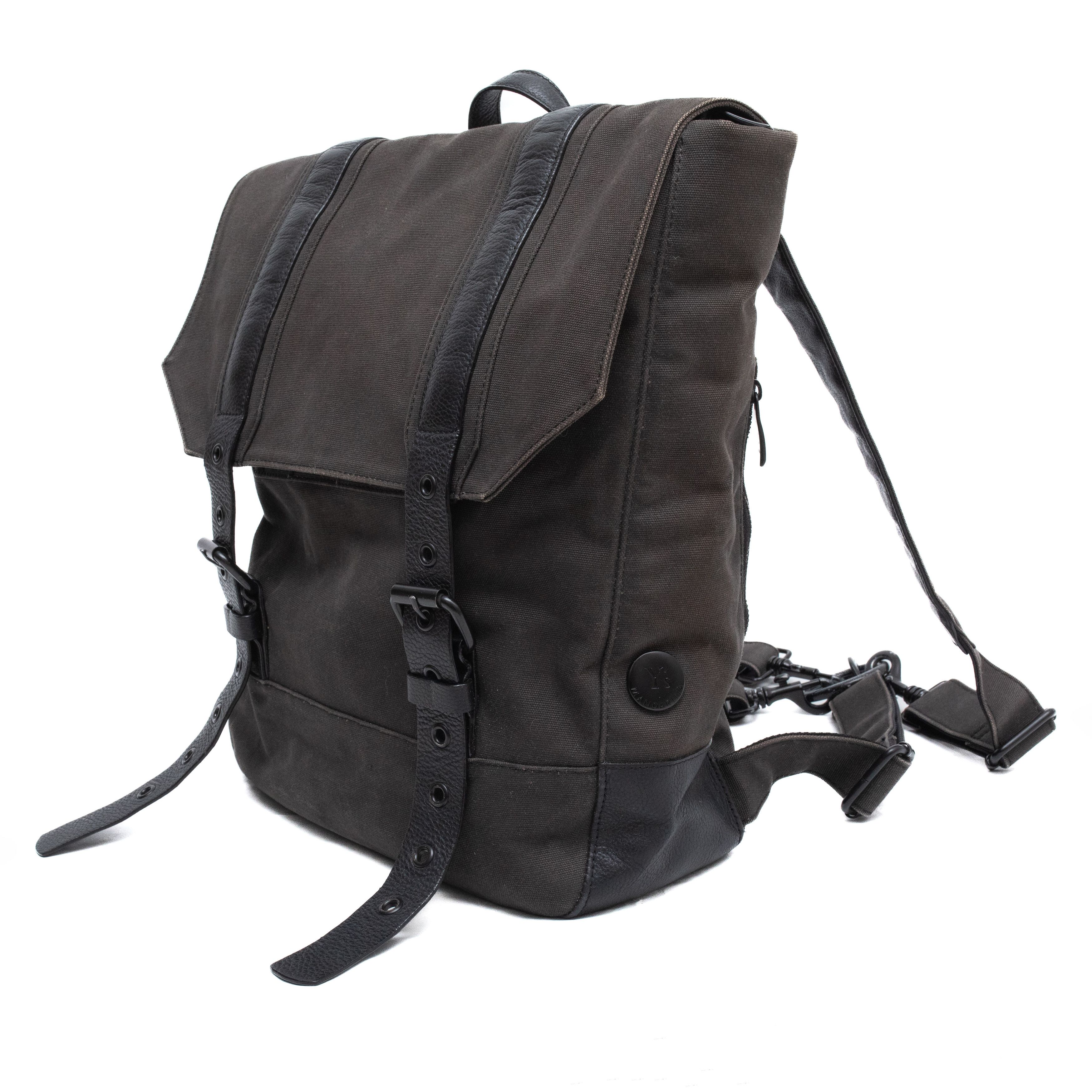 Y's Y’s MANDARINA Canvas Backpack w Leather Detail Size ONE SIZE - 1 Thumbnail