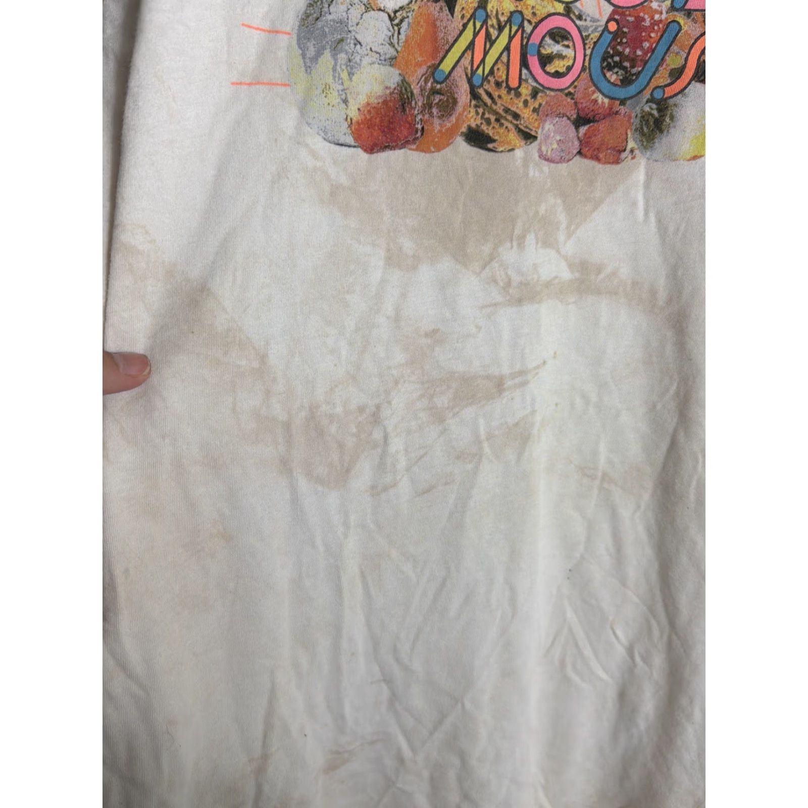 Vintage ambsn shirt Mens Large Modest Mouse Tee Mushrooms Stained Throughout White Size US L / EU 52-54 / 3 - 6 Thumbnail