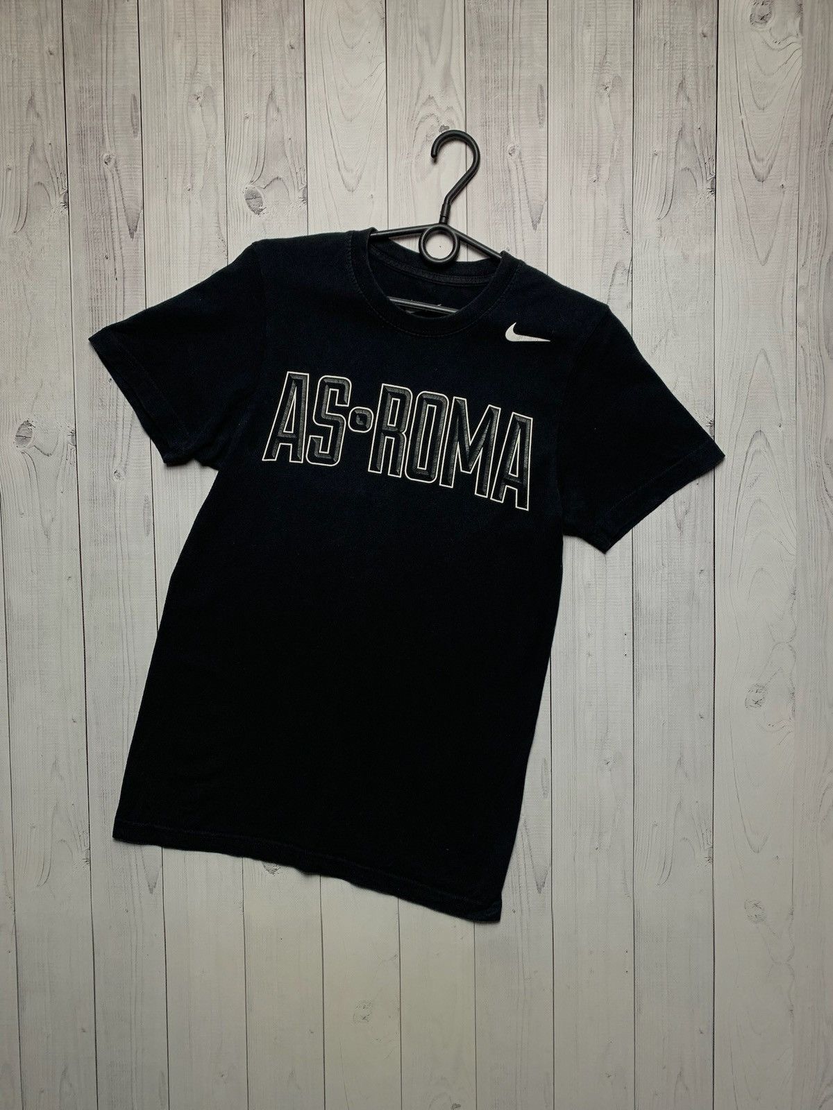 Vintage AS Roma soccer tee Nike black size S