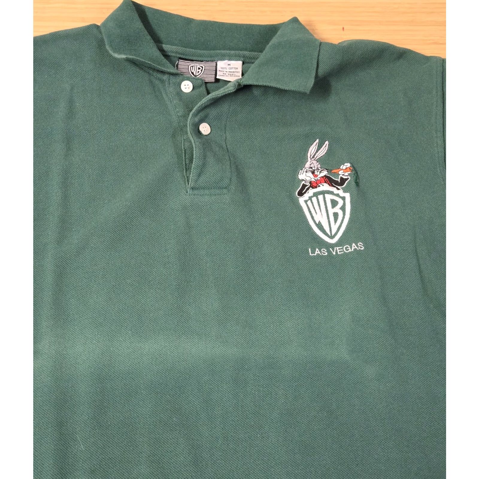 Vintage VINTAGE Warner Bros Polo Shirt Mens M Green Bugs Bunny Las Vegas Embroidered 90s Size US M / EU 48-50 / 2 - 2 Thumbnail