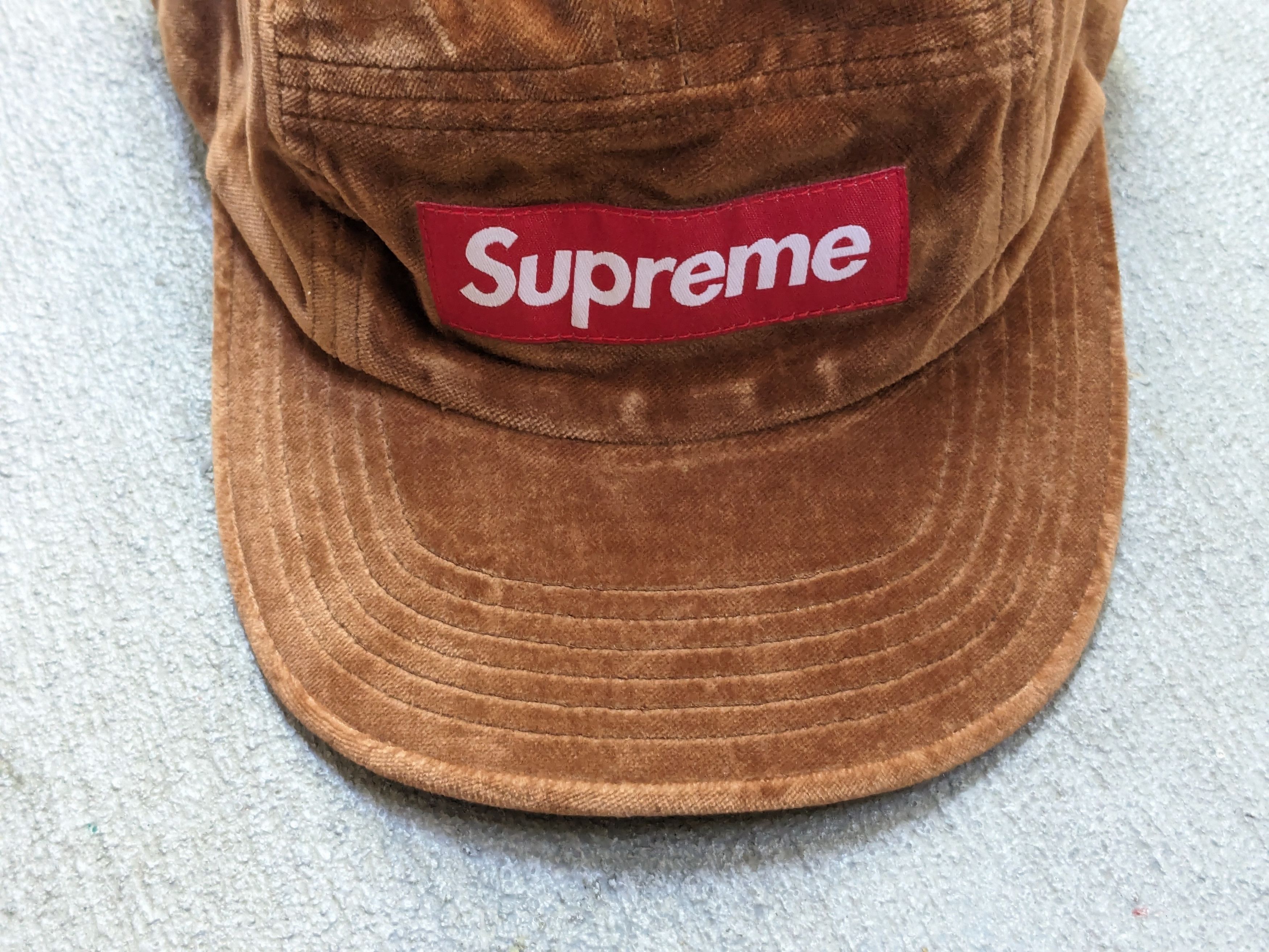 Supreme Supreme Velvet Camp Cap Brown Hat 5 Panel Velour BOGO SS16 Size ONE SIZE - 6 Thumbnail