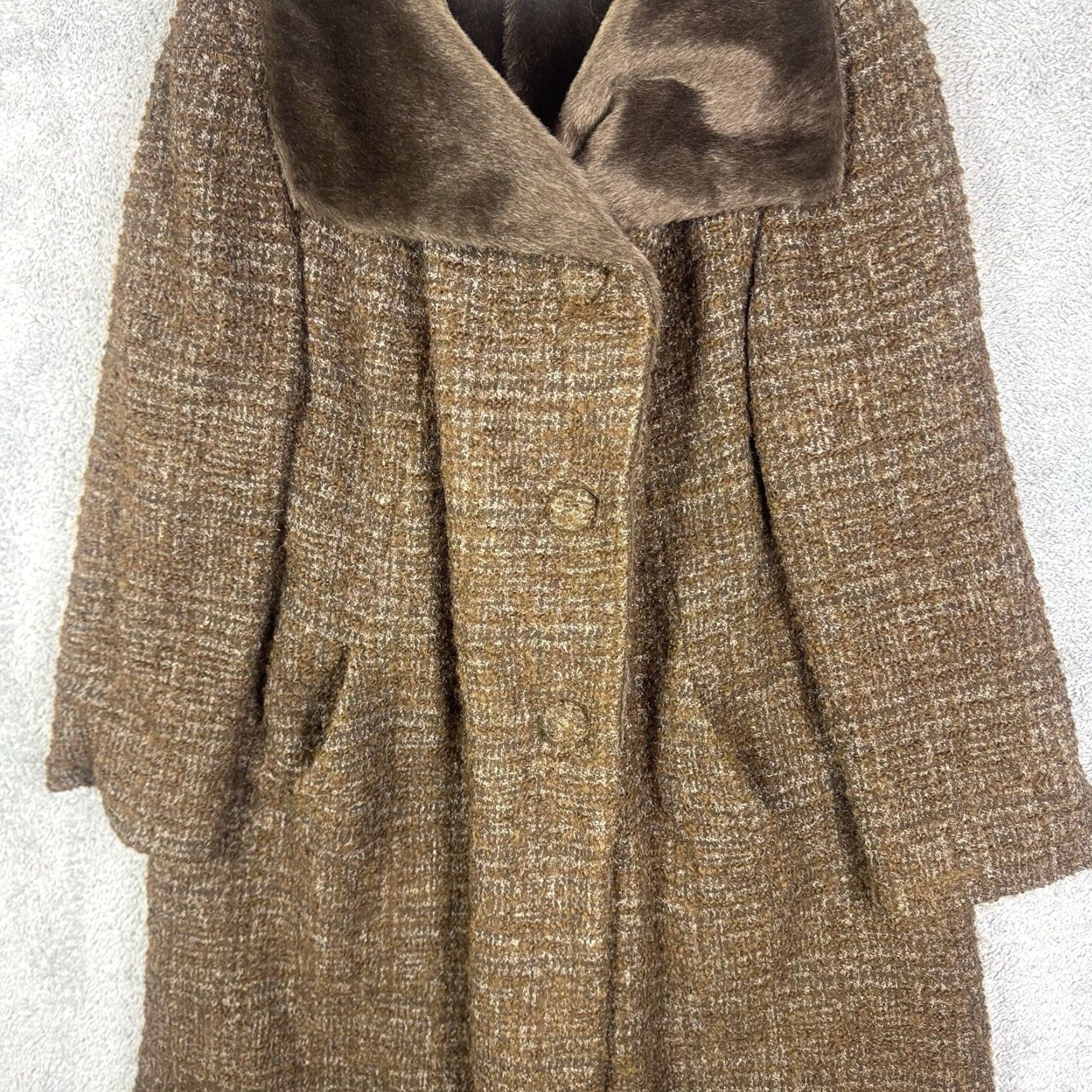 Etro VINTAGE Natelsons Coat Fur Beaver Wool 60s Retro Glam Regency Real Beaver Fur S/M Womens Eveningwear Size S / US 4 / IT 40 - 5 Thumbnail