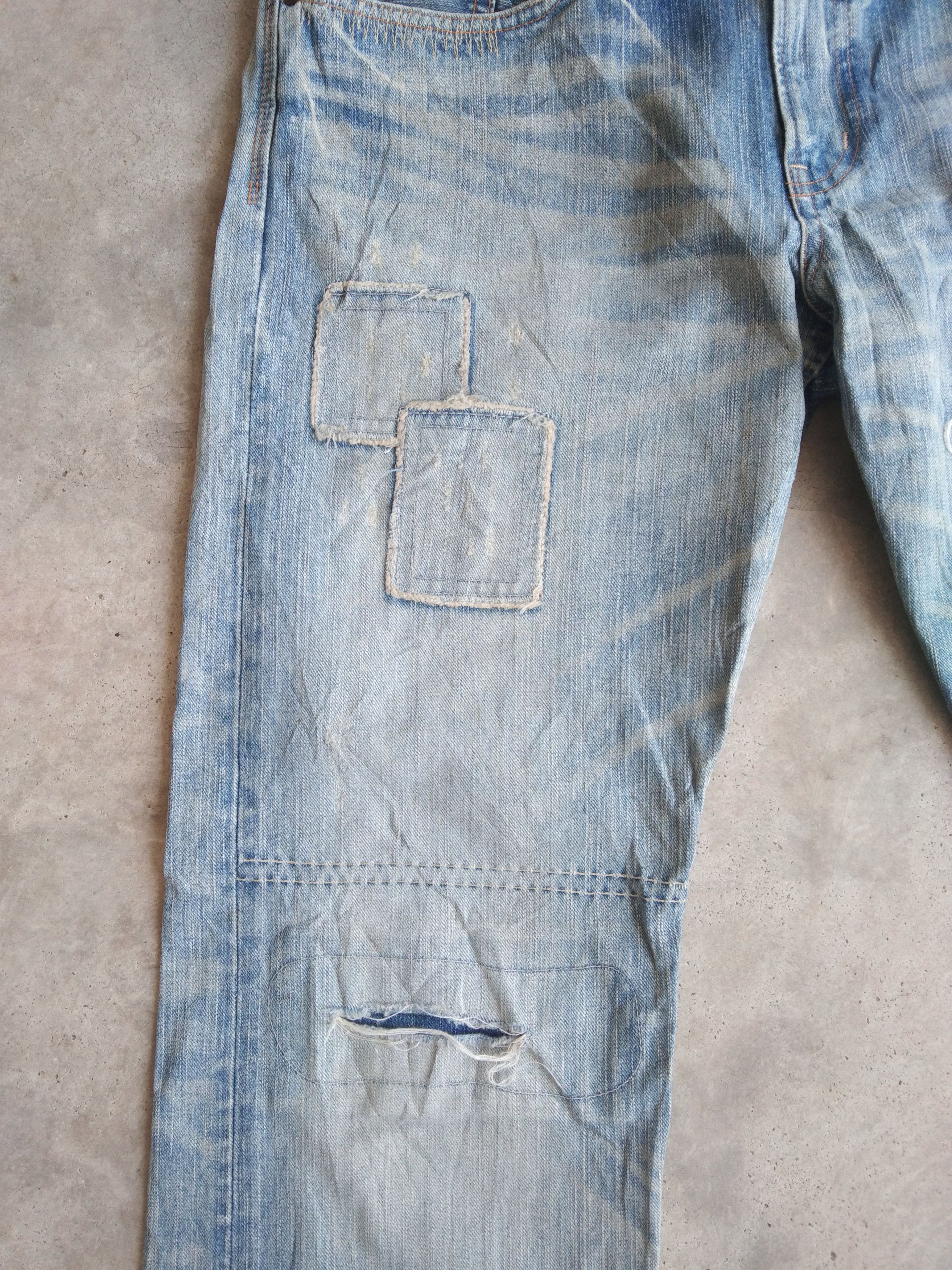 Edwin Vintage Japanese Brand Edwin Distressed Jeans 34x32 Size US 34 / EU 50 - 7 Thumbnail