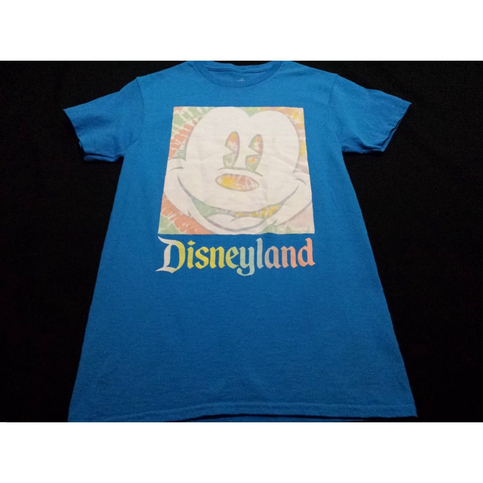 Disney Disney Mens Small Short Sleeve Solid Blue 100% Cotton Mickey Mouse T-Shirt Size US S / EU 44-46 / 1 - 2 Thumbnail