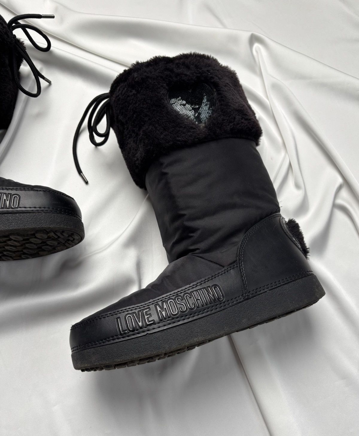 Love Moschino × Moschino Love Moschino black gothic moon boots Size US 8 / IT 38 - 3 Thumbnail
