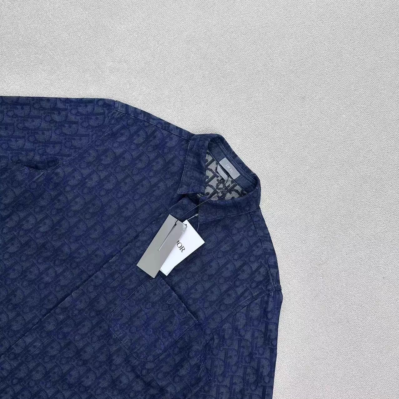 Dior DIOR Oblique AOP Denim SS Shirt 39 EU New Size US XXS / EU 40 - 3 Thumbnail