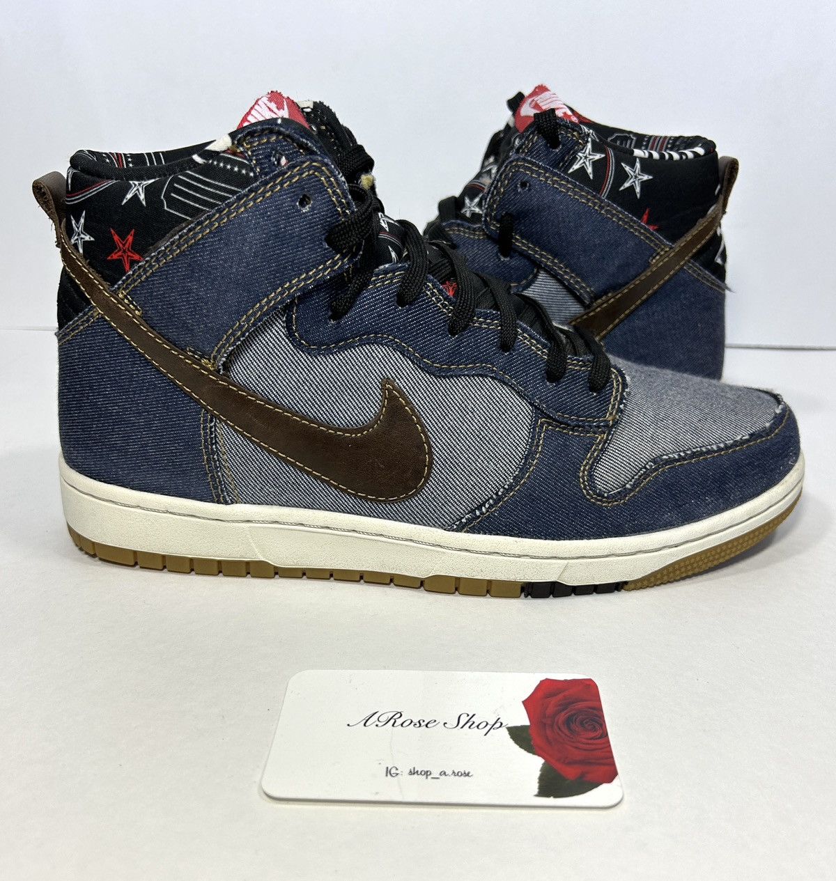 image of Nike Dunk High Cmft ‘Denim’ (705434 401) Shoes Size: 8 M in Blue, Men's
