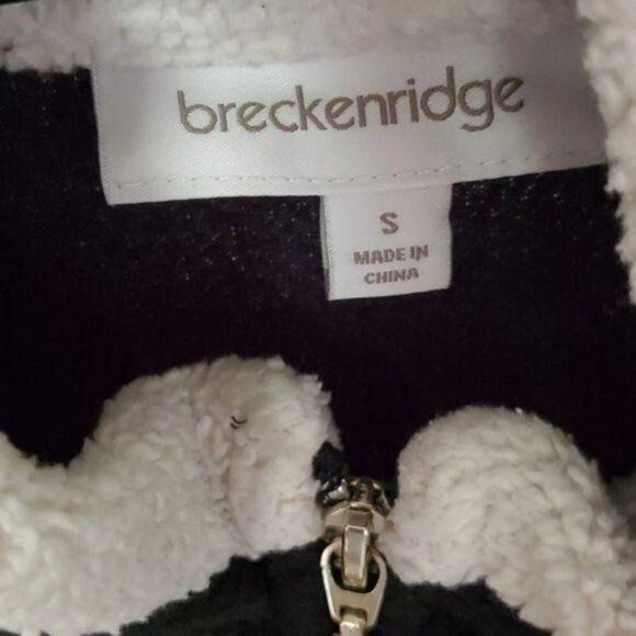 Designer Breckenridge Embroidered Holiday Black Full Zippered Fleece Size S / US 4 / IT 40 - 6 Thumbnail