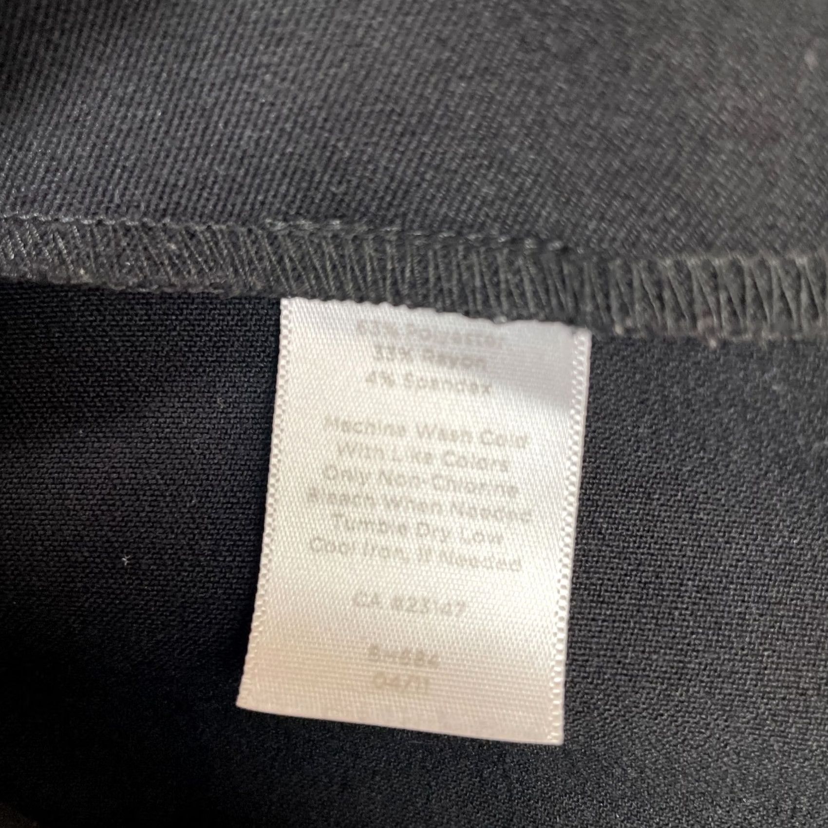 Talbots Talbots Pants Womens 4 Petites Black Heritage Straight Leg High Rise Side Zip Pants Woman 4P Black Polyester Rayon Spandex Size 28" / US 6 / IT 42 - 5 Thumbnail