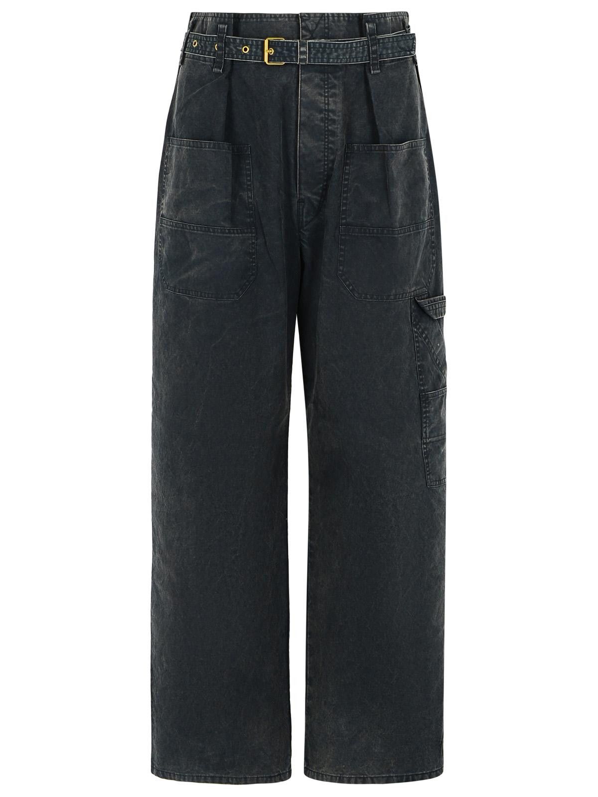 Isabel Marant Etoile ISABEL MARANT ETOILE Washed Black Cotton Trousers Size 27" / US 4 / IT 40 - 1 Thumbnail