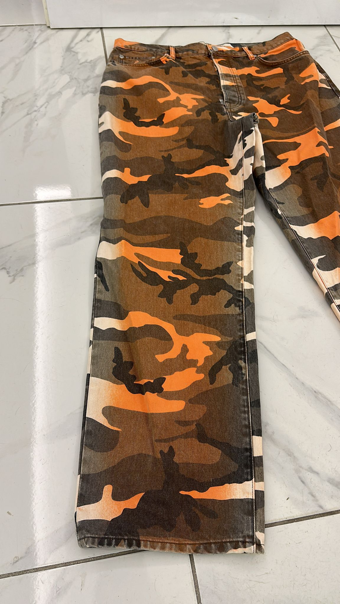 Stussy Stüssy Dye Big Ol Spray Jeans Orange Camo Size 34 Size US 34 / EU 50 - 4 Thumbnail