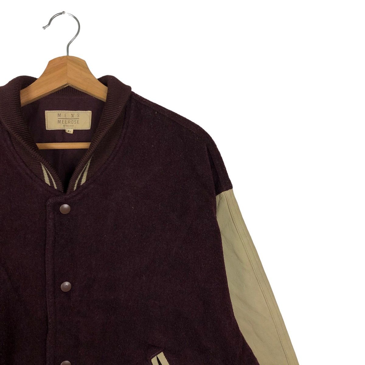 Issey Miyake 🔥90’s Vintage Varisty Jacket Men’s Melrose Leather Big Logo Size US L / EU 52-54 / 3 - 7 Thumbnail