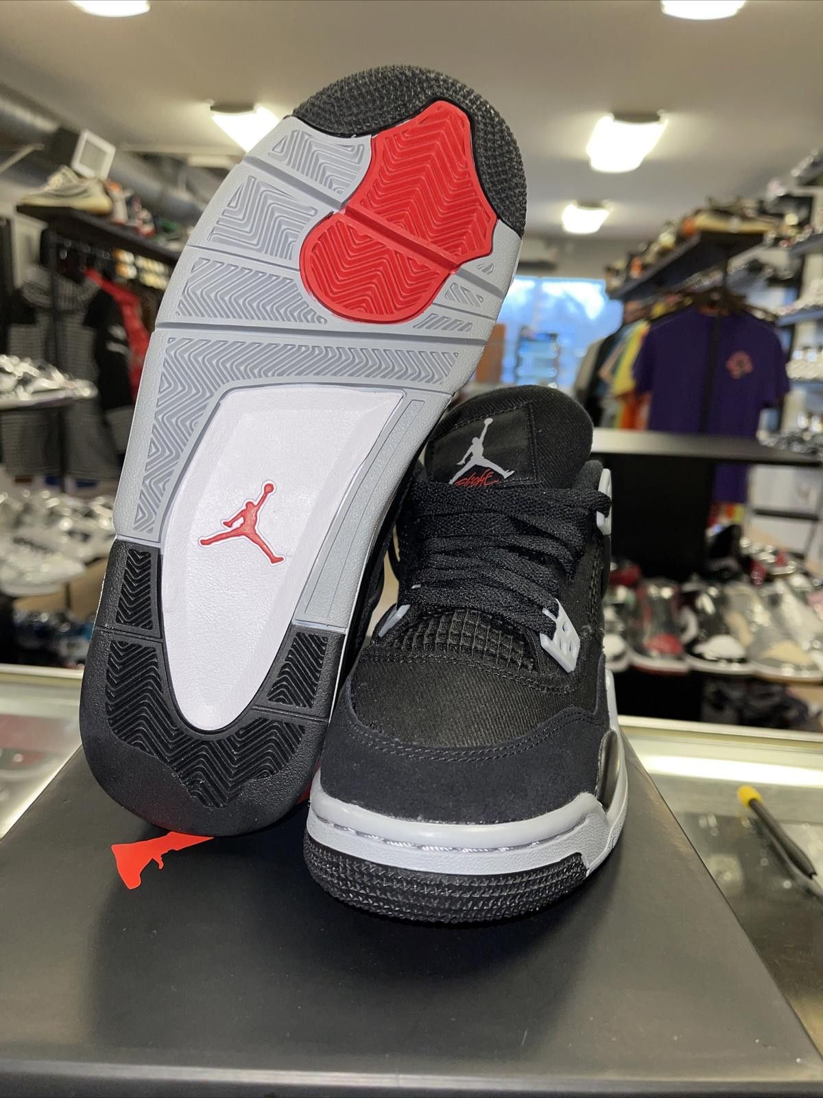Jordan Brand Size 5Y/6.5W - Jordan 4 SE Black Canvas 4s DV0553-006 Size US 5 / EU 37 - 6 Thumbnail