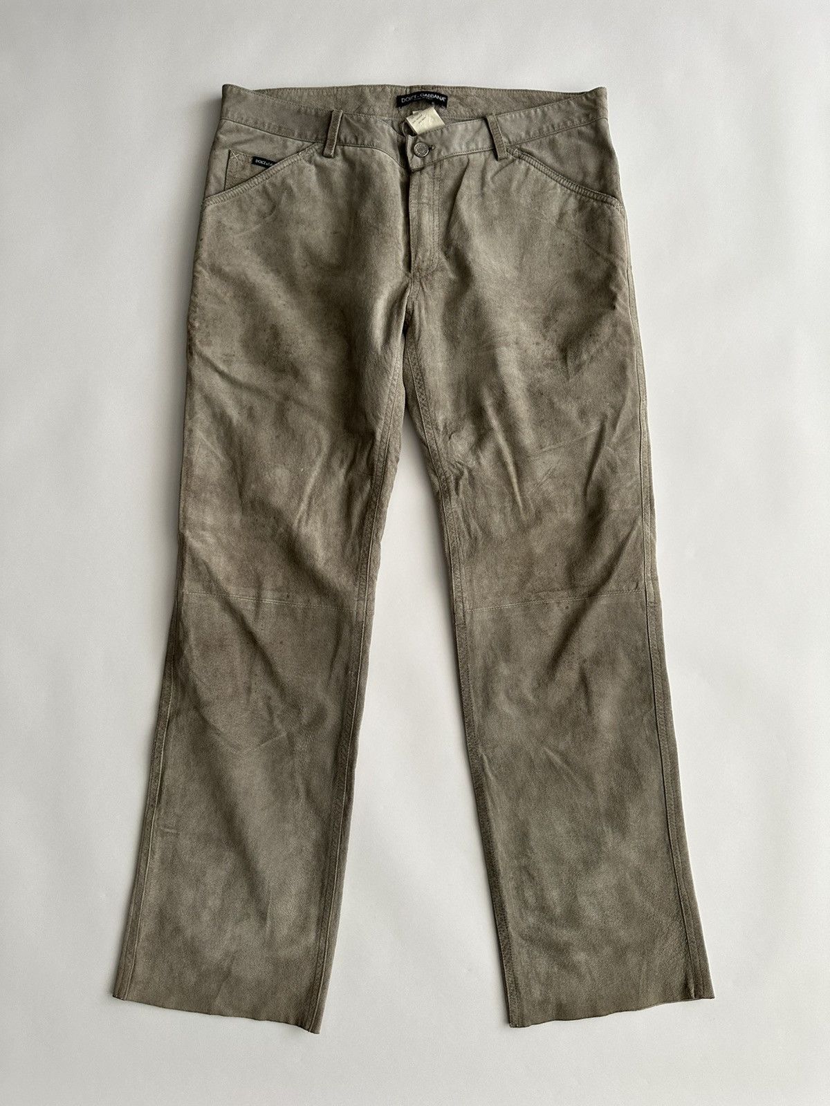 Dolce & Gabbana Dolce Gabbana 2000’s Pig Skin Leather Pants Size US 34 / EU 50 - 4 Thumbnail