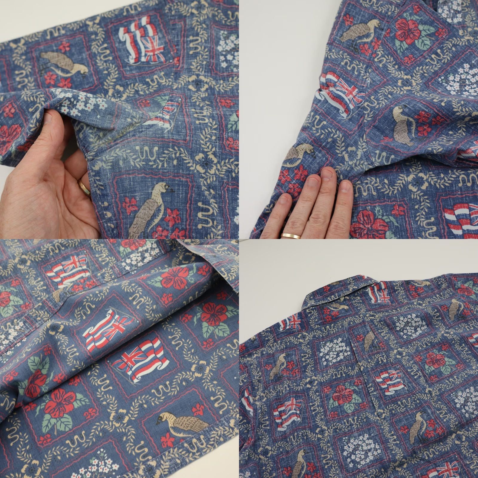 Reyn Spooner VINTAGE Reyn Spooner Hawaiian Shirt Mens M/L Blue Red Aloha Popover Made in Hawaii VTG Size US M / EU 48-50 / 2 - 8 Thumbnail