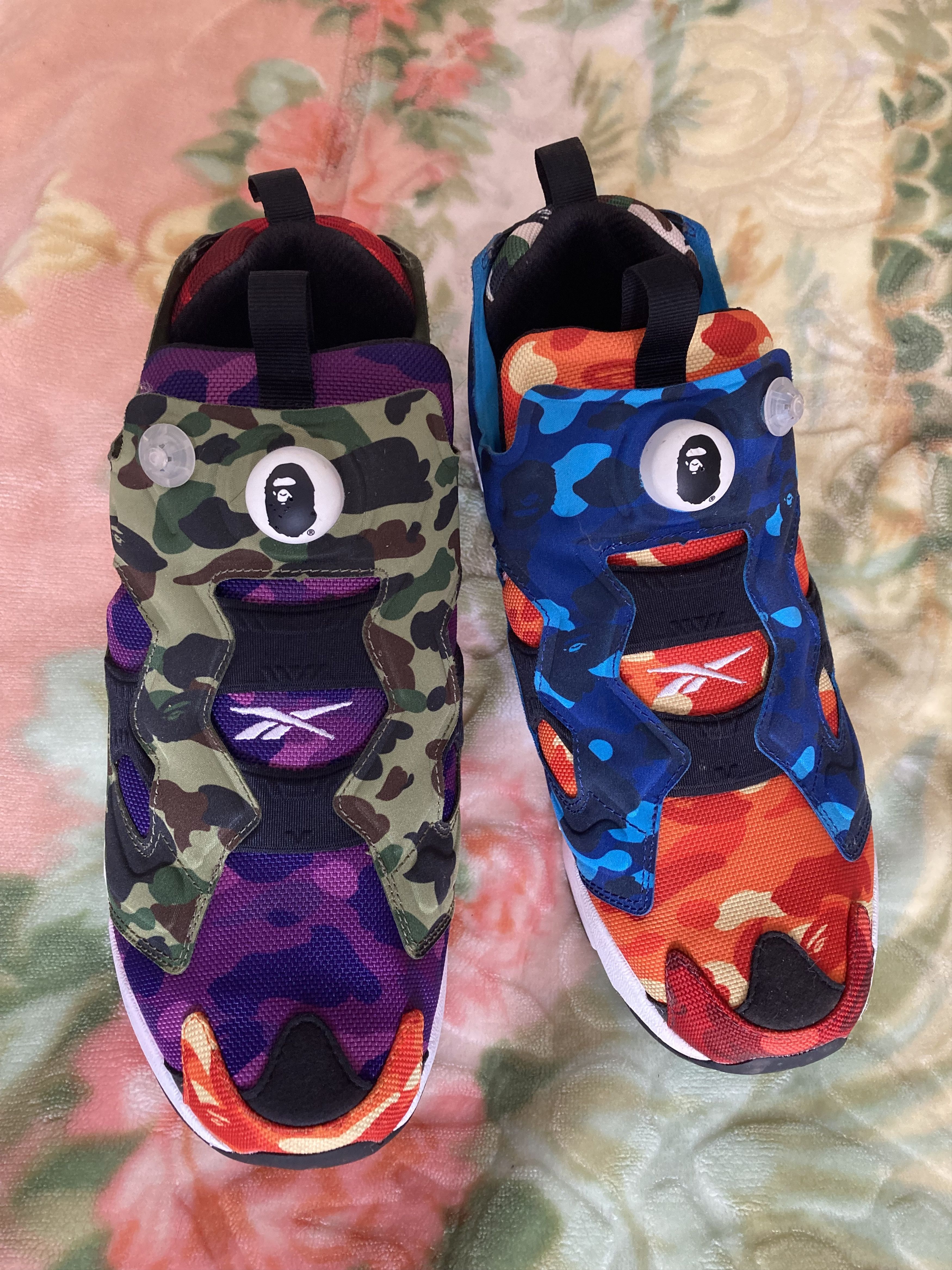 Nigo Bathing Ape Reebok Instapump Fury: Multicolor Camo Size US 10.5 / EU 43-44 - 1 Thumbnail