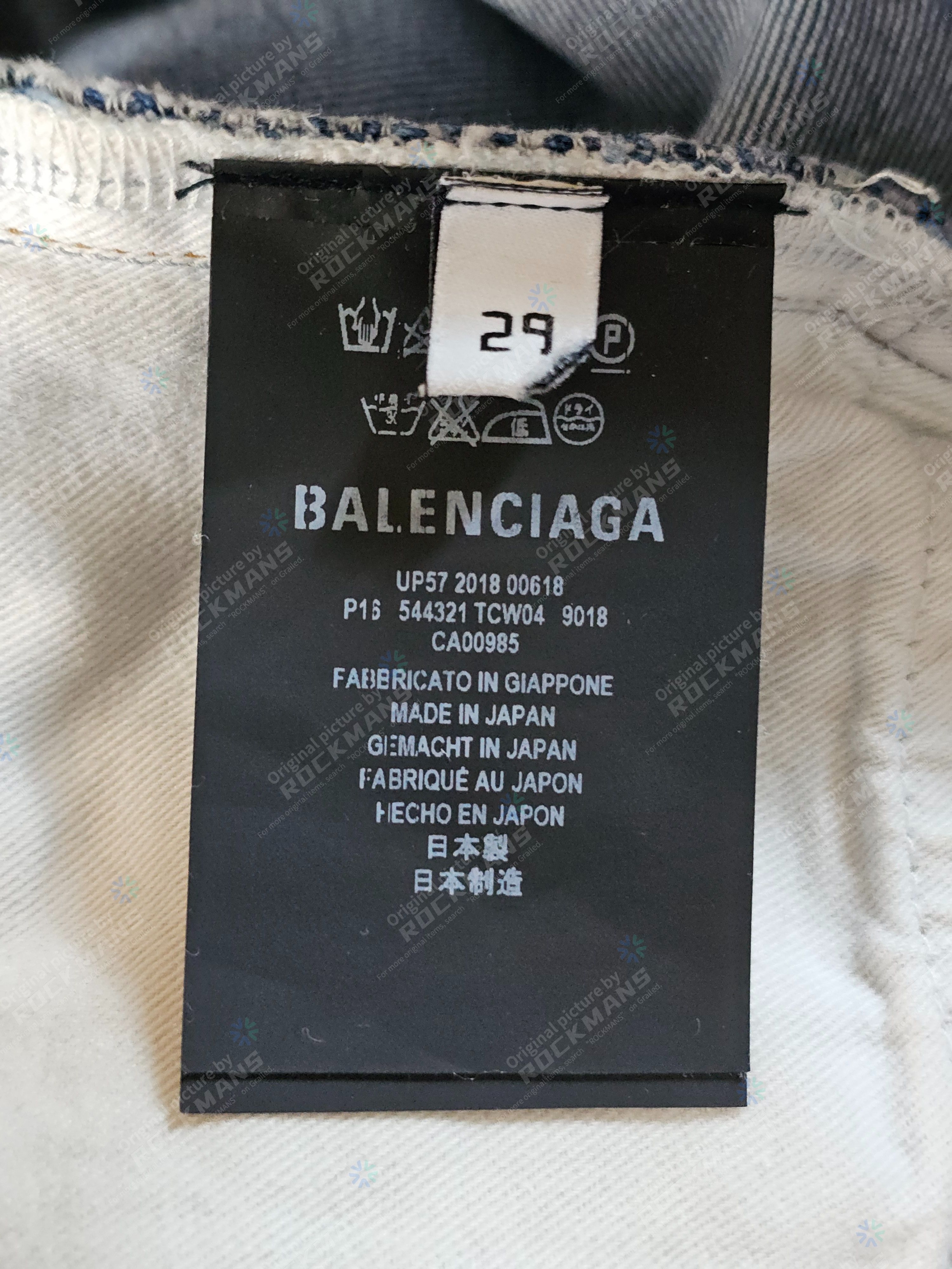 Balenciaga Balenciaga Stonewashed Faded Effect Regular Men's Jeans 29 Size US 29 - 5 Thumbnail