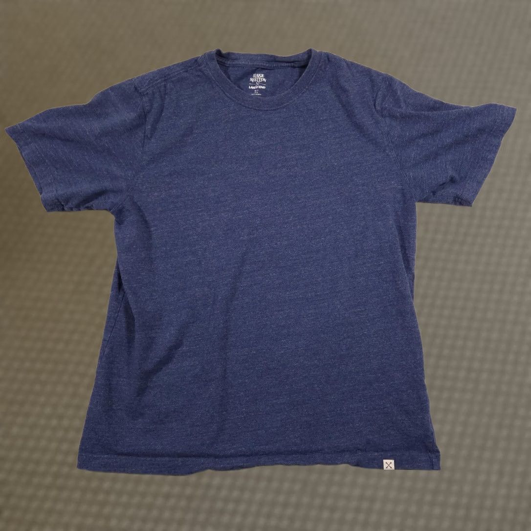 Lands' End Blake Shelton Lands' End Shirt Mens MT Navy Heather Tagless Crewneck Tee Shirt Short Sleeve Solid Crew Neck X Logo Mens MT Blues Size US M / EU 48-50 / 2 - 1 Thumbnail