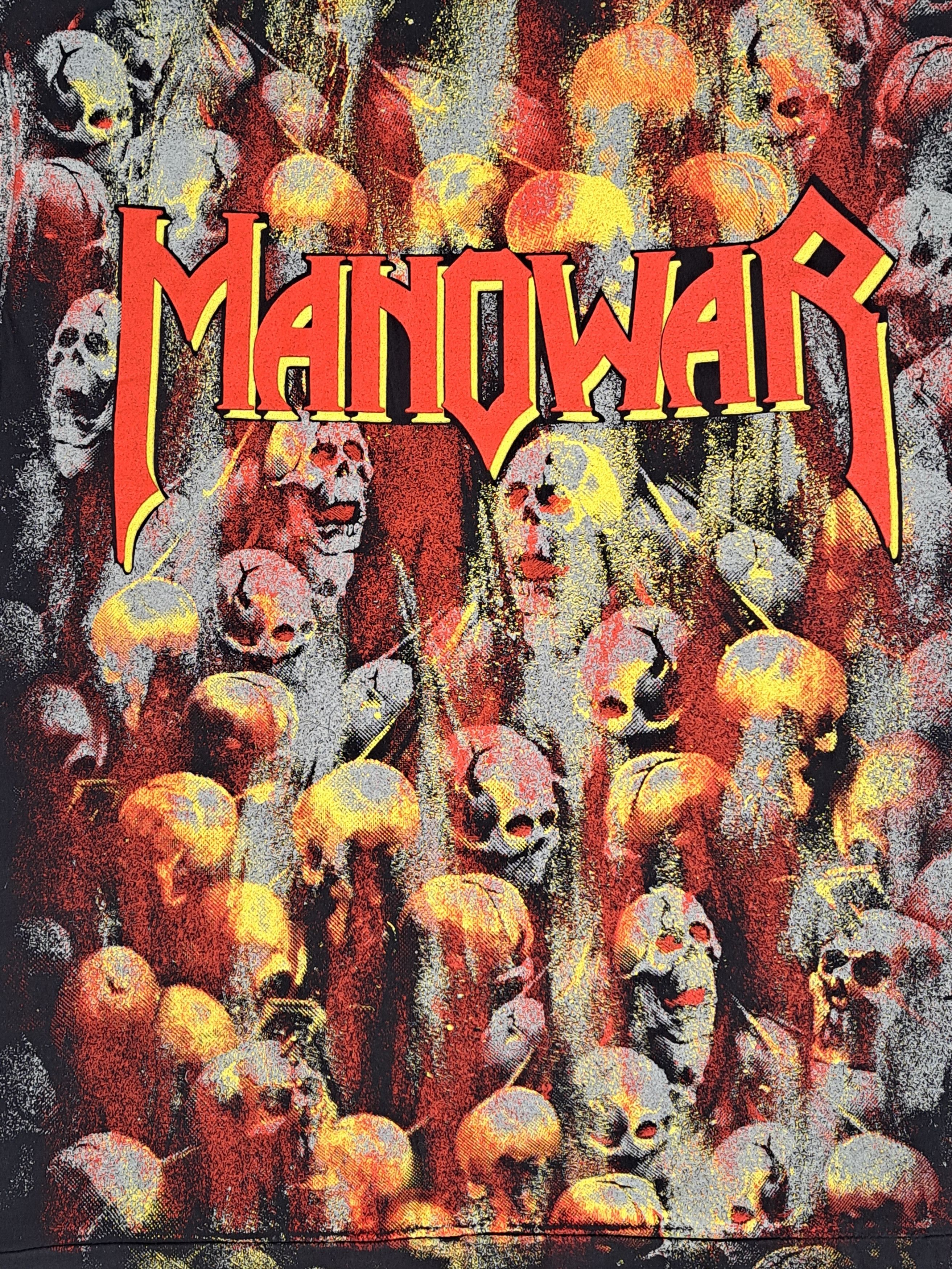 Band Tees Vintage 90s MANOWAR all-over print T-shirt. Size XL. Size US XL / EU 56 / 4 - 5 Thumbnail