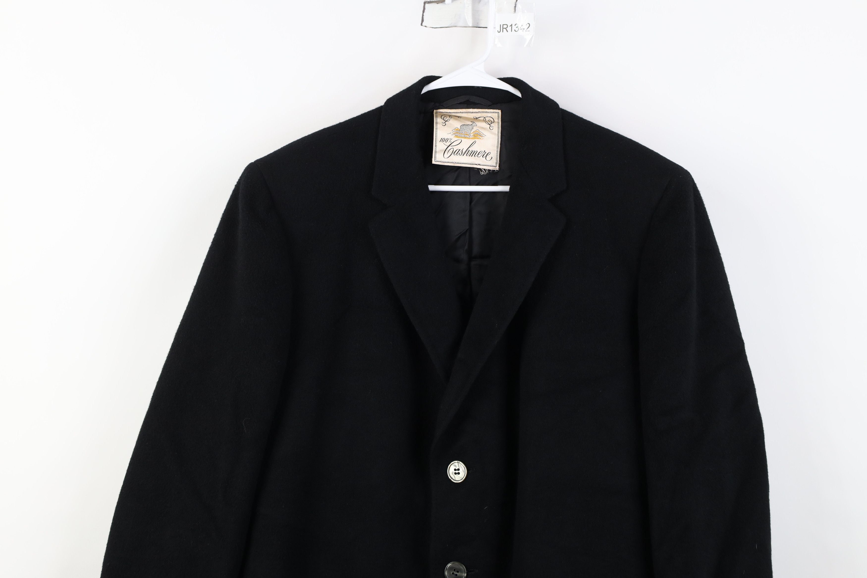 Vintage Vintage 70s Streetwear Button Overcoat Jacket Black USA Size US XXL / EU 58 / 5 - 2 Thumbnail