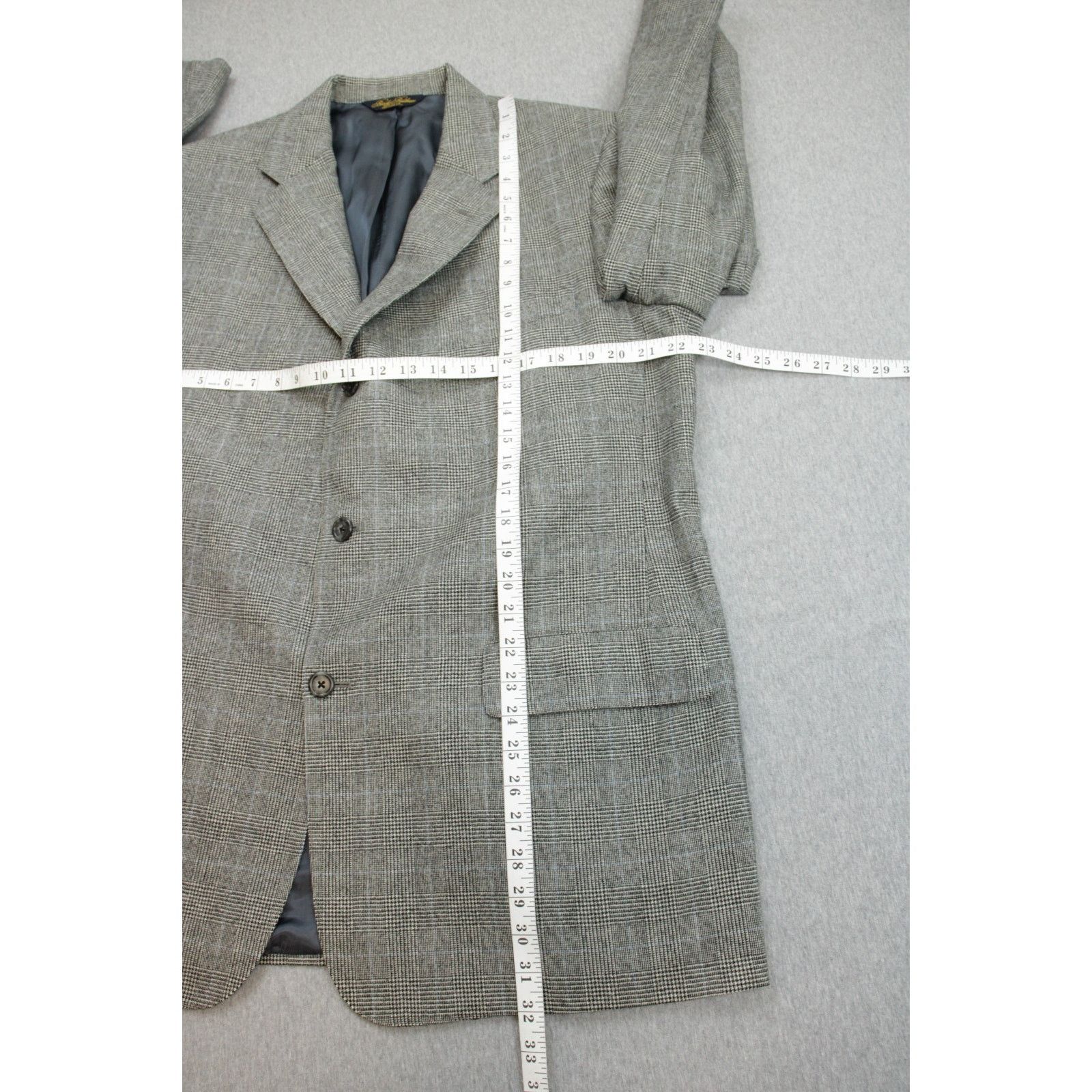 Brooks Brothers Brooks Brothers Blazer Mens 44R Glen Plaid 3 Buttons Size 44R - 9 Thumbnail