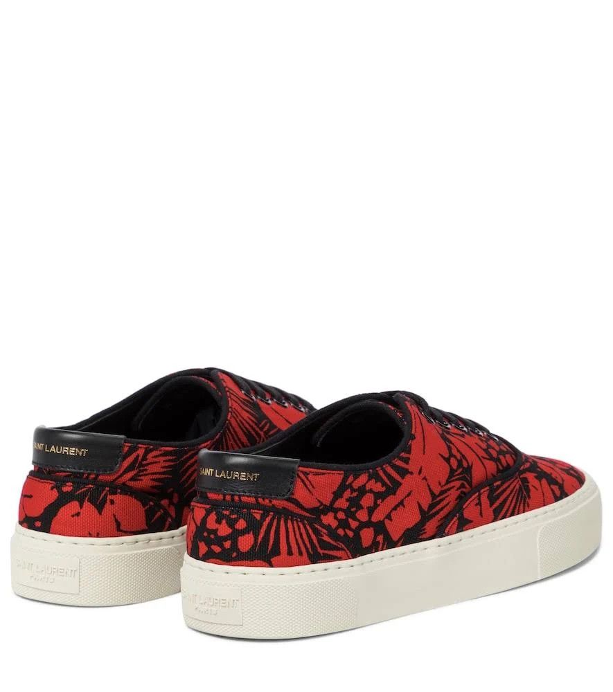 Saint Laurent Paris o1bcso1str1124 Venice Lace Up Sneakers in Red/Black Size US 11.5 / IT 41.5 - 3 Thumbnail